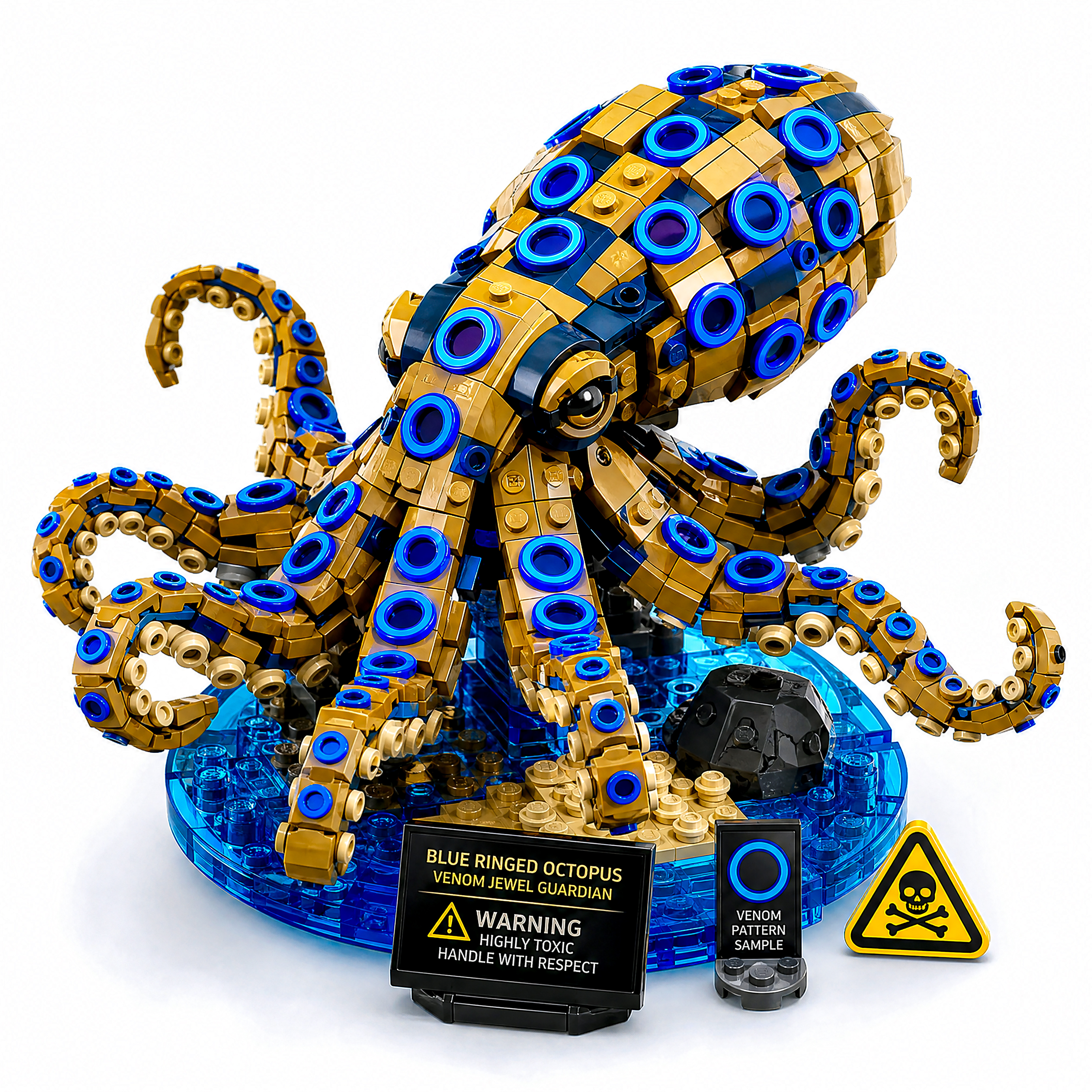 Blue Ringed Octopus Venom Jewel Guardian Collector Building Set