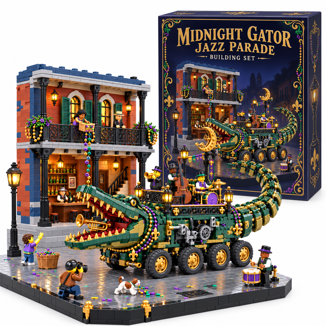 Midnight Gator Jazz Parade Building Set