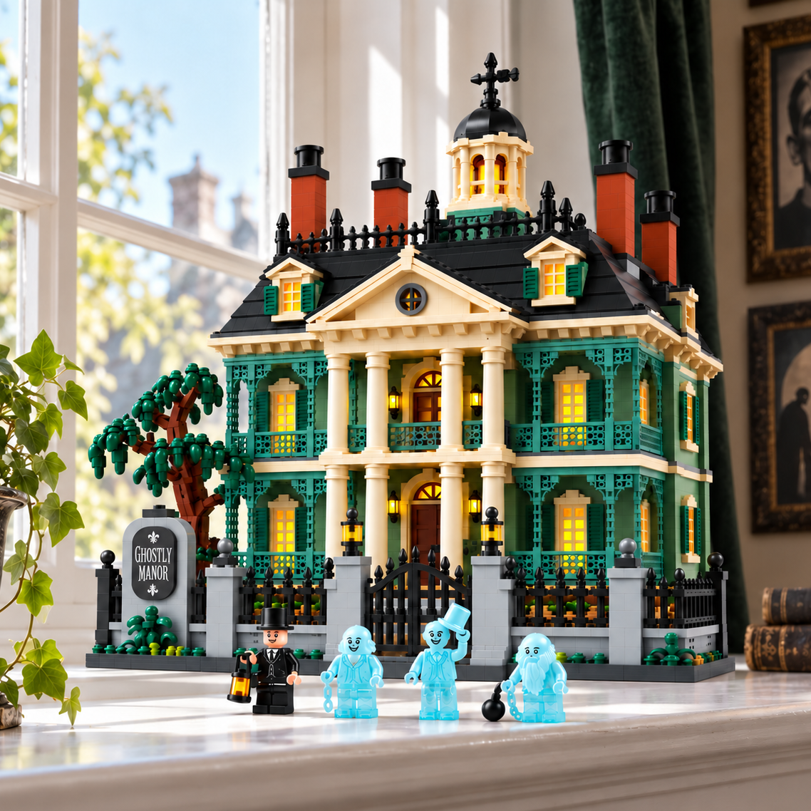 Ghostly Manor Haunted Mansion Building Set