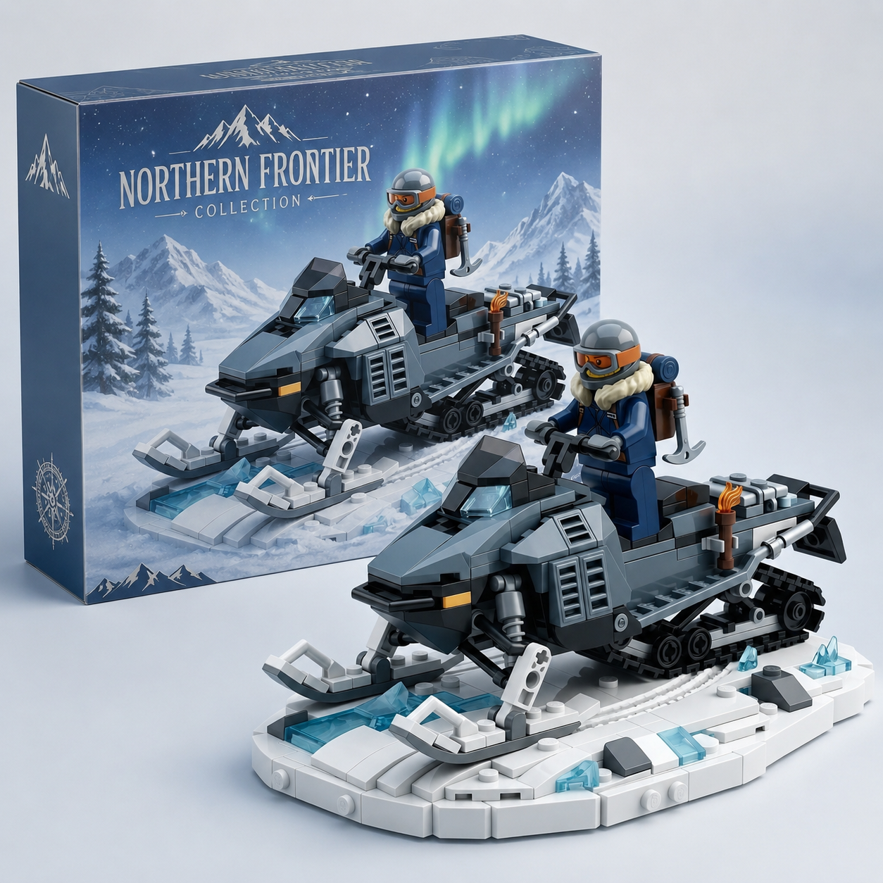 Arctic Patrol Snowmobile Building Set
