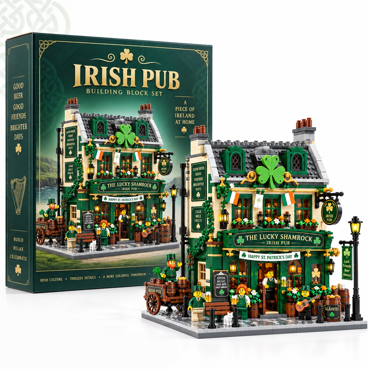 The Lucky Shamrock – Irish Pub Building Set