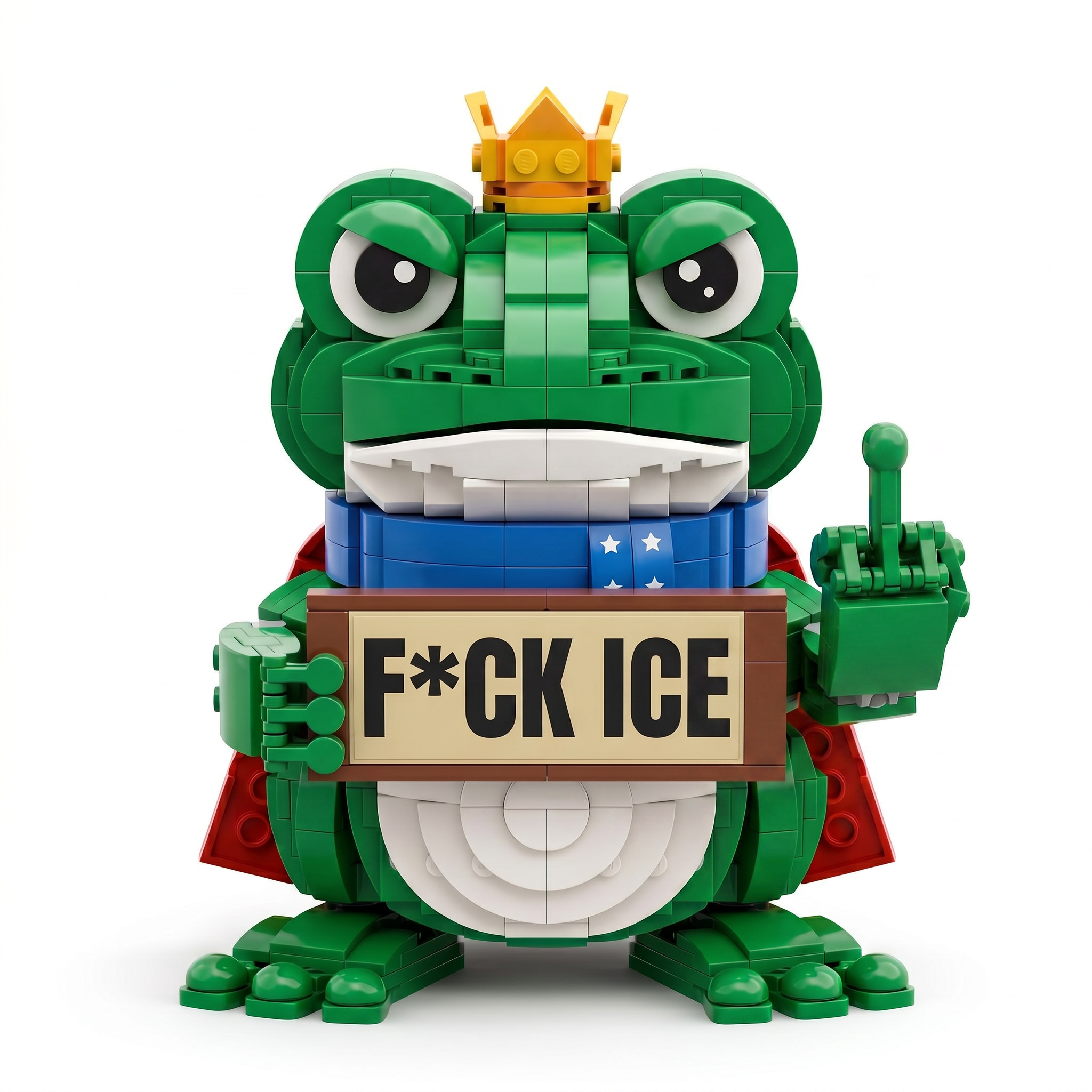 Crowned Rebel Frog Tribute Building Set