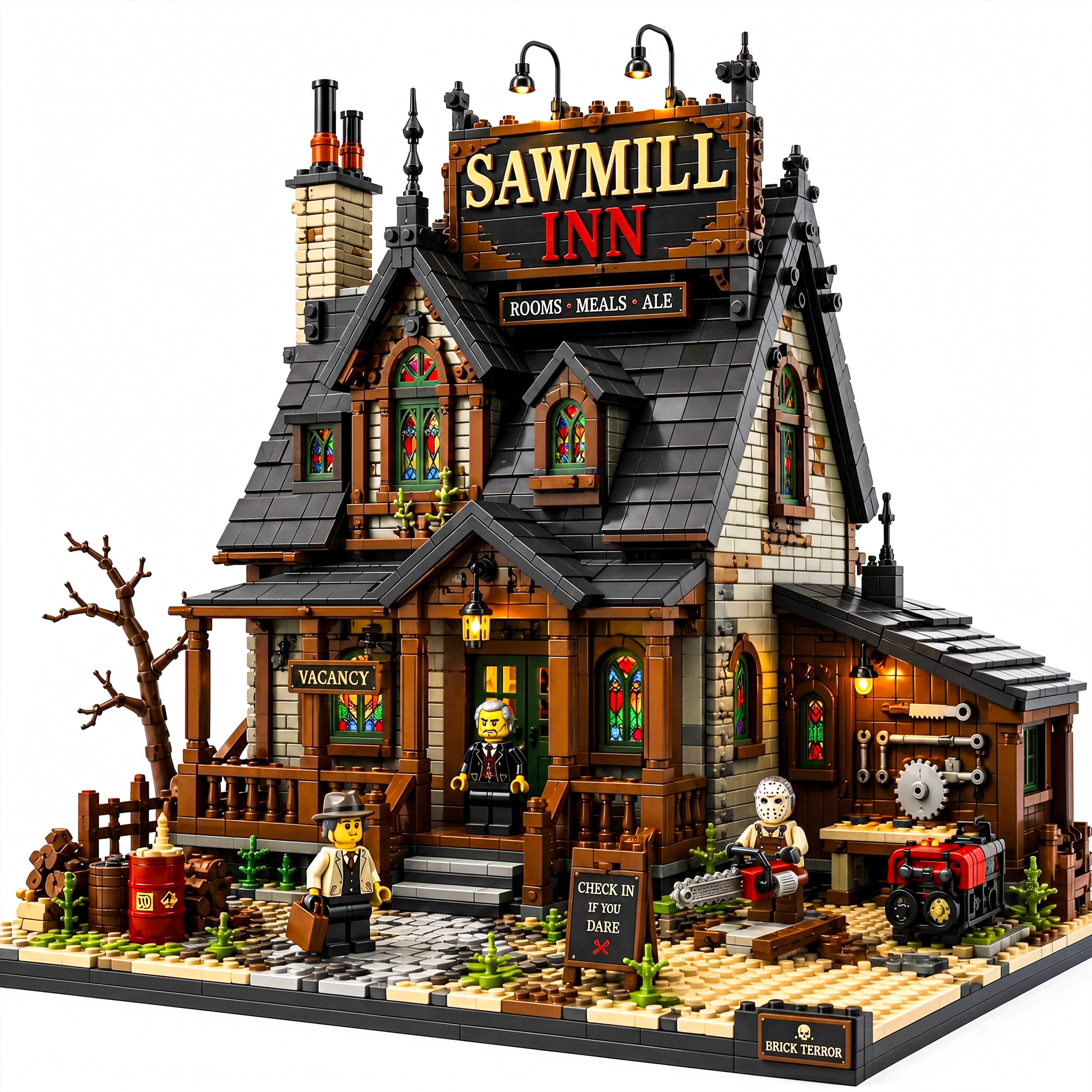 Haunted Sawmill Inn Gothic Building Set