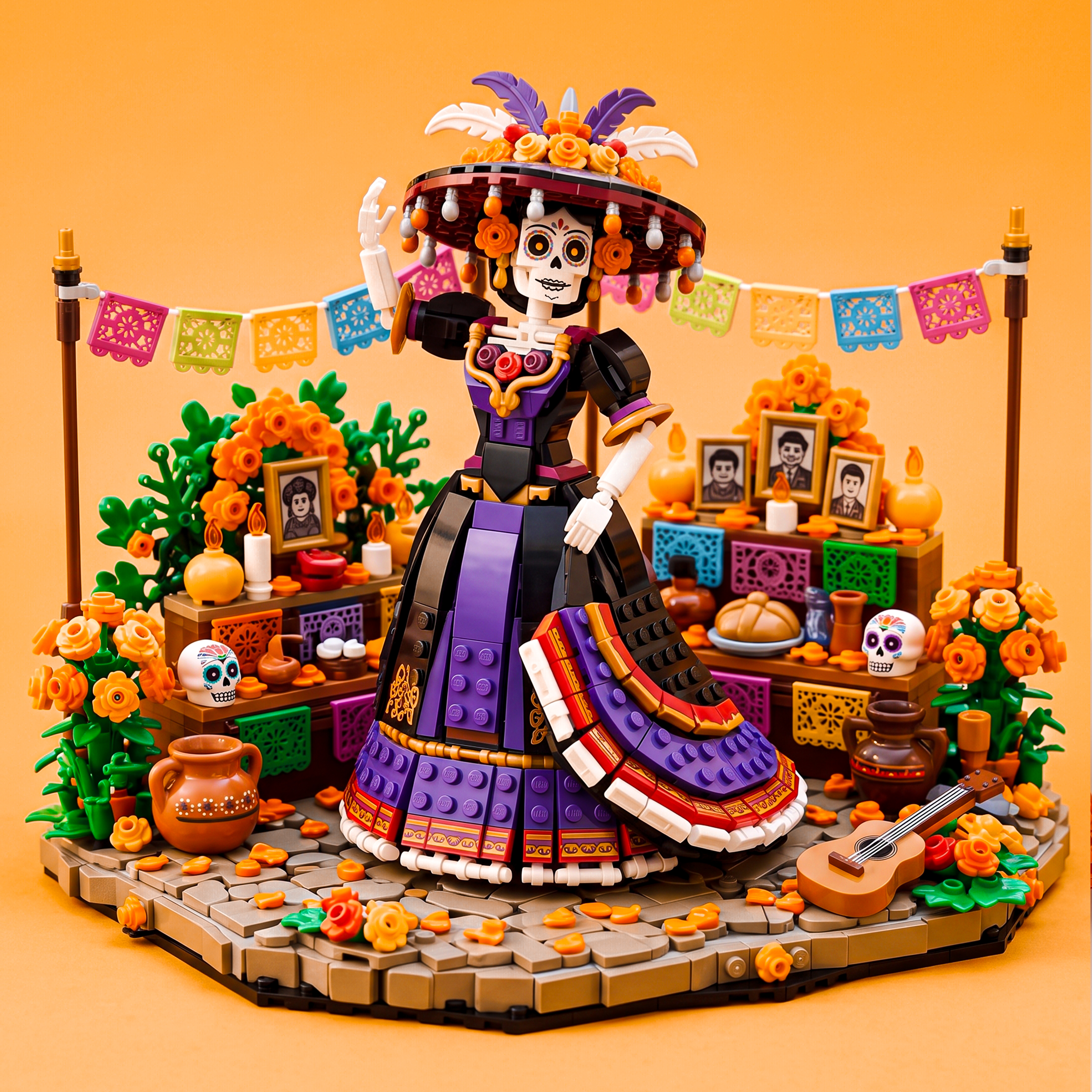 La Catrina Day of the Dead Building Set