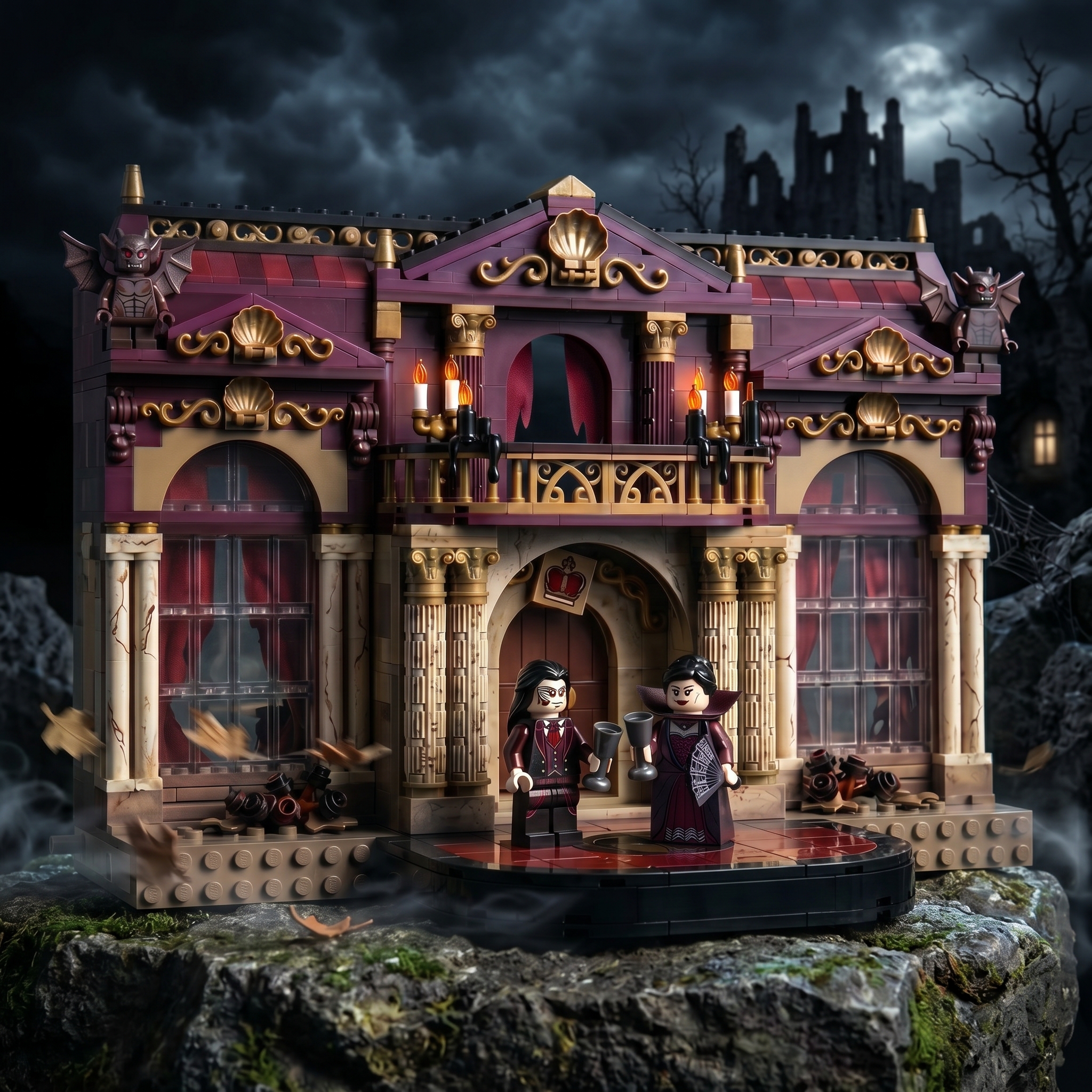 Midnight Curse Ballroom Gothic Display Building Set