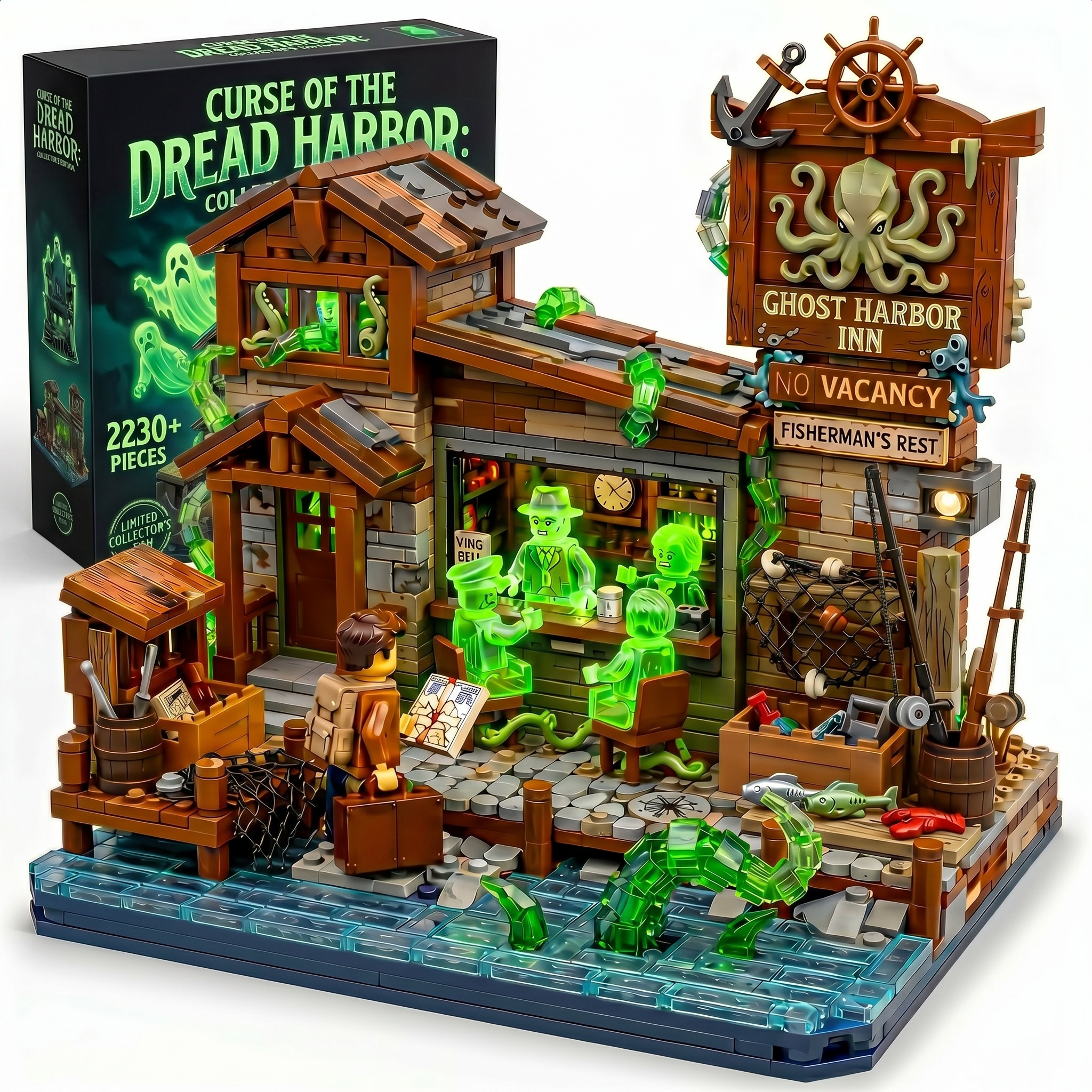 Curse of Dread Harbor Ghost Inn Building Set
