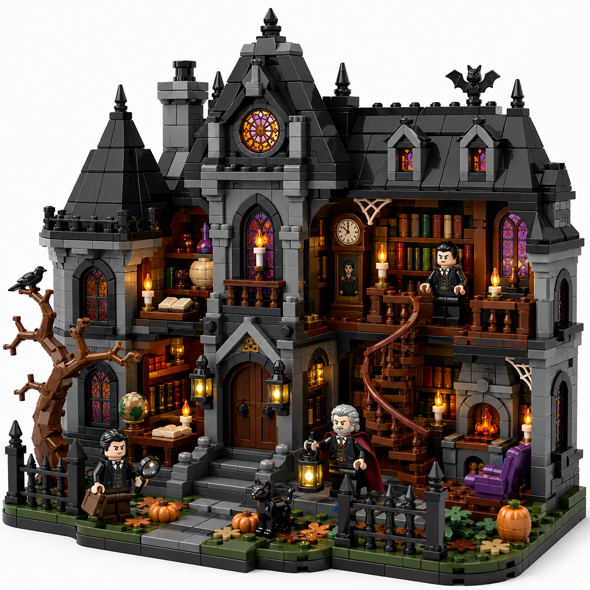 Ravencrest Gothic Manor Library Building Set