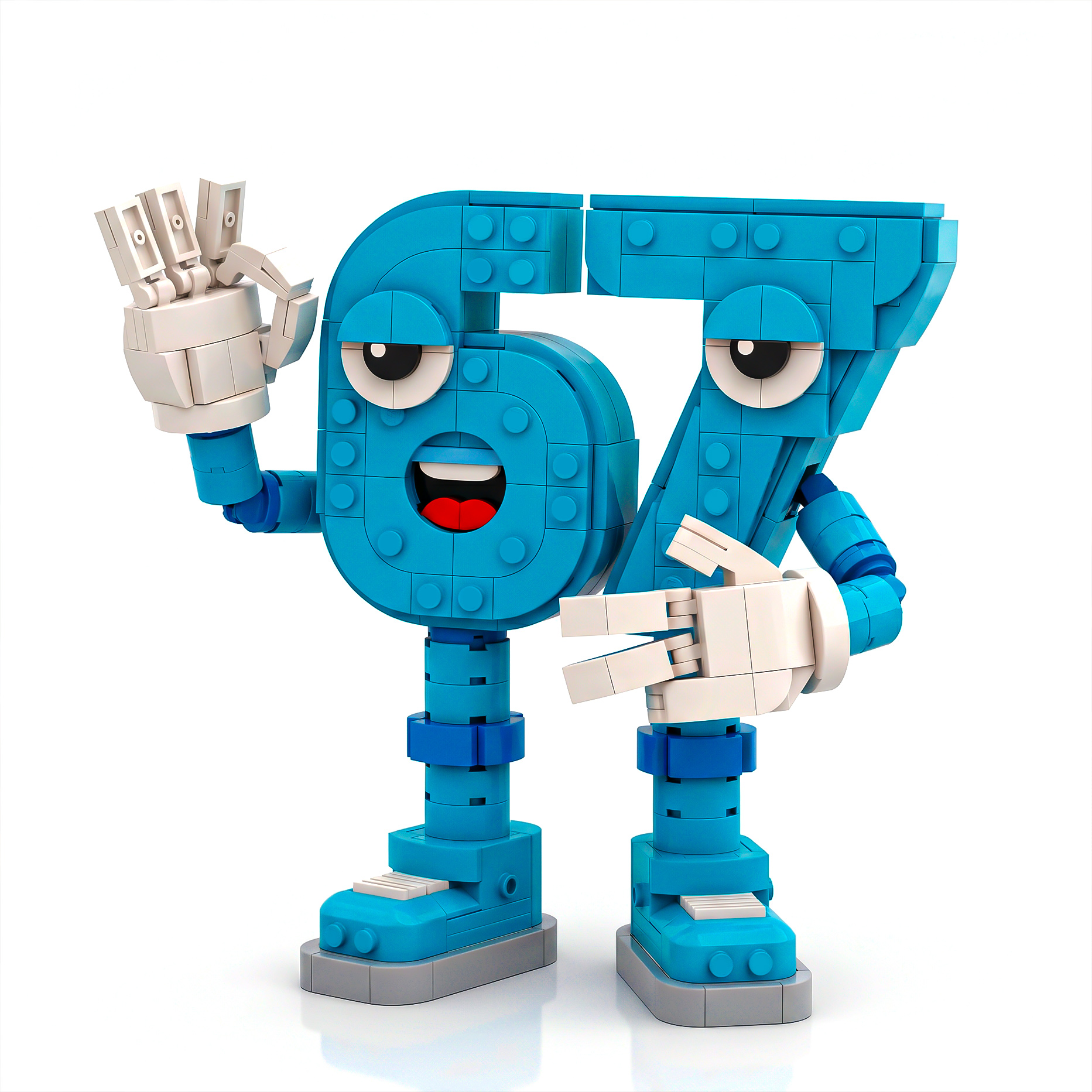 Number Bots 67 Legacy Tribute Building Set