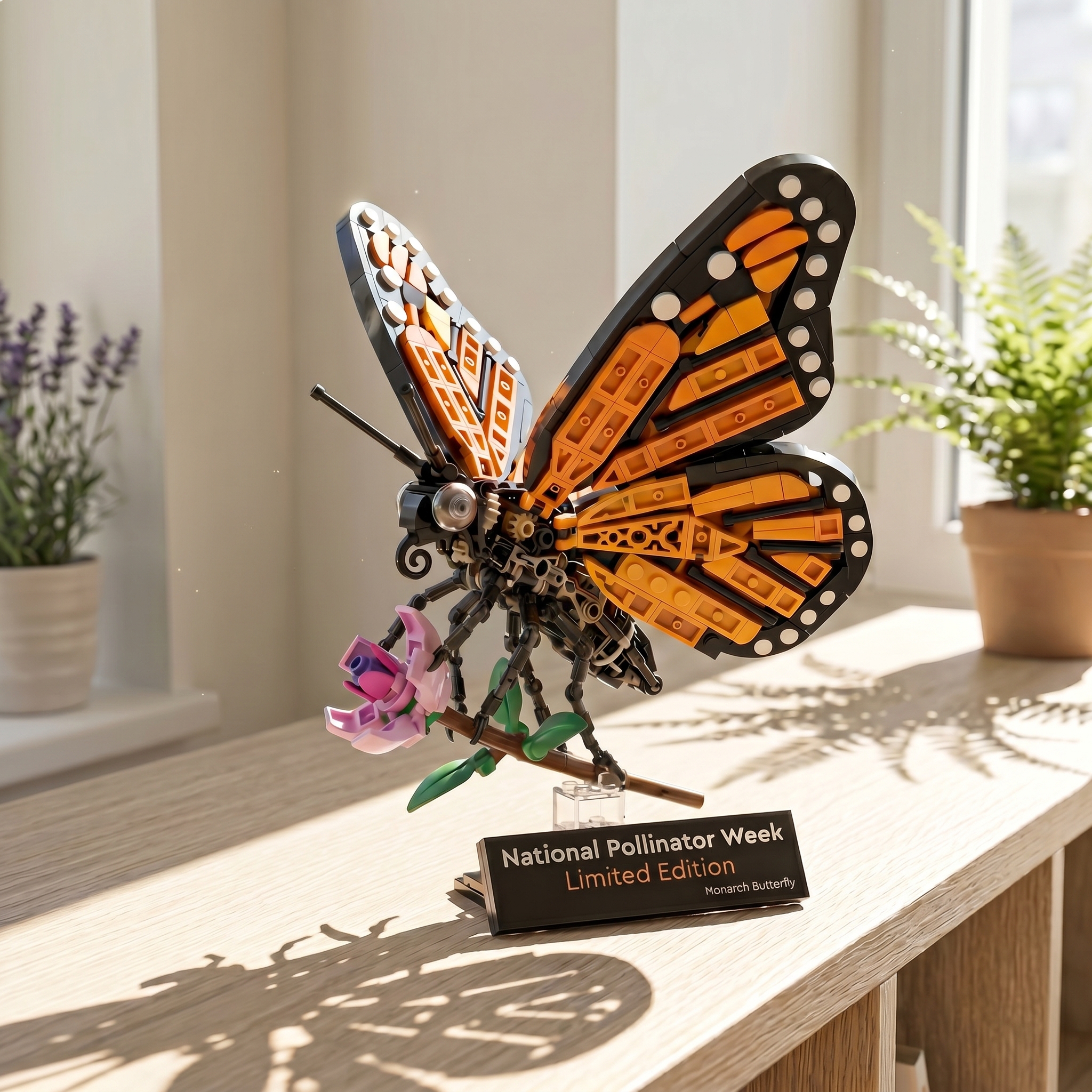 Monarch Butterfly Pollinator Display Building Set