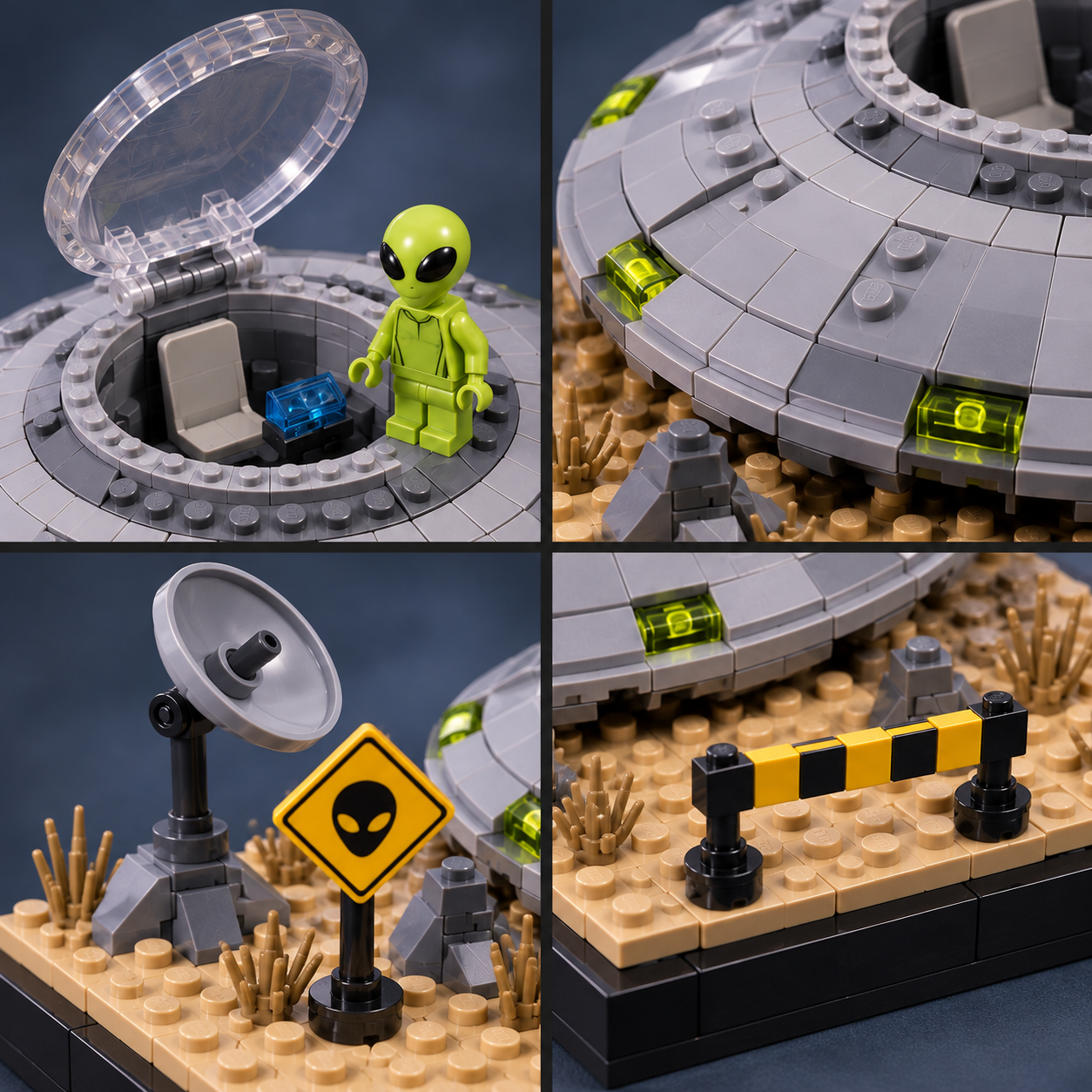 Area 51 Alien UFO Crash Site Collector Building Set