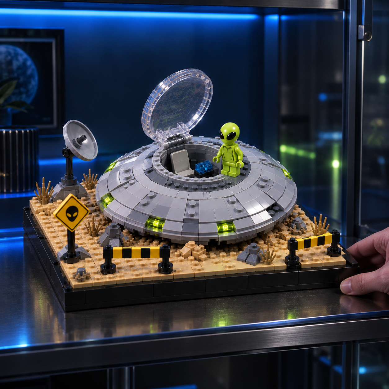 Area 51 Alien UFO Crash Site Collector Building Set