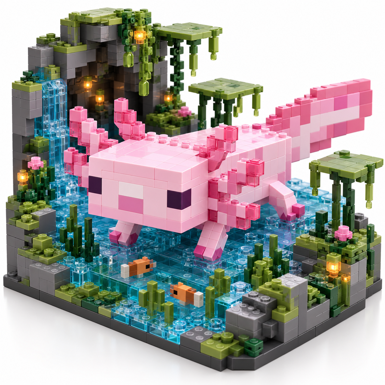 Axolotl Hidden Grotto Building Set