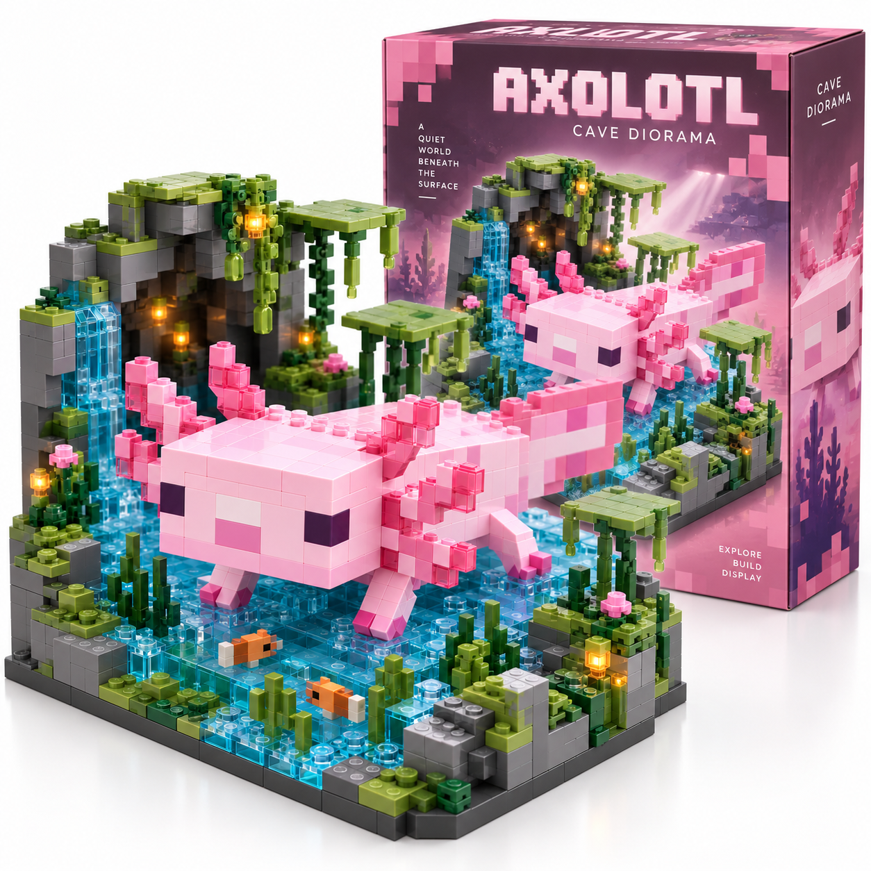 Axolotl Hidden Grotto Building Set