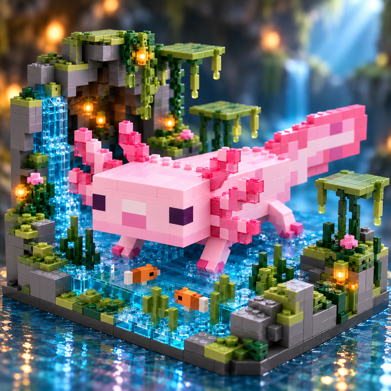 Axolotl Hidden Grotto Building Set