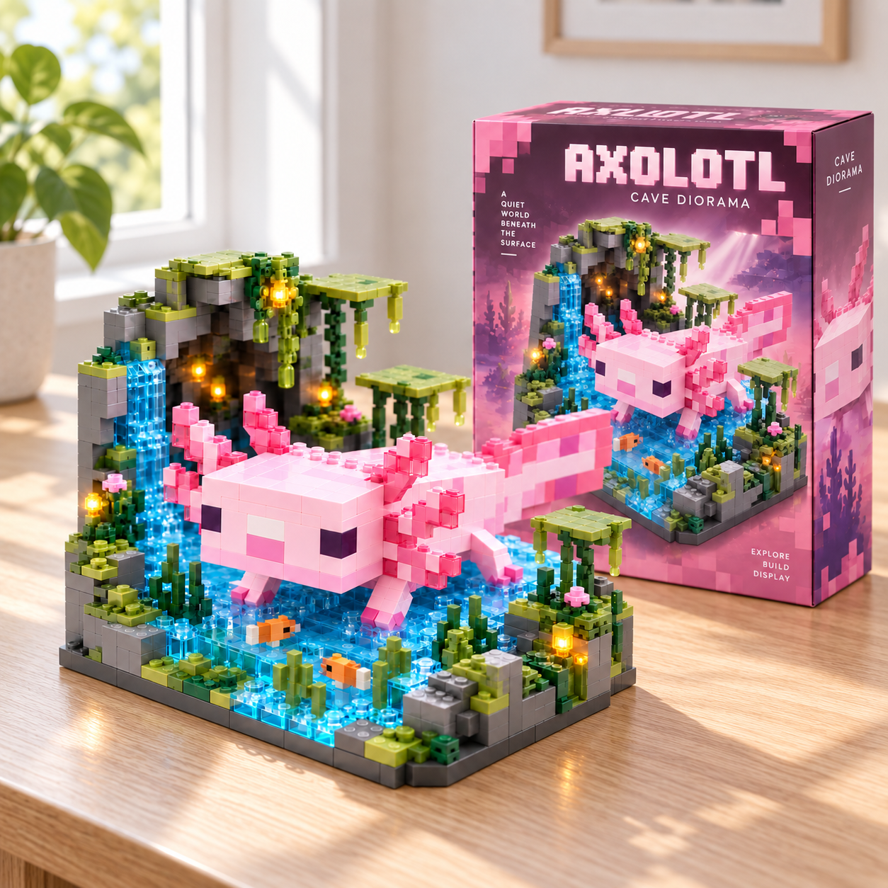 Axolotl Hidden Grotto Building Set