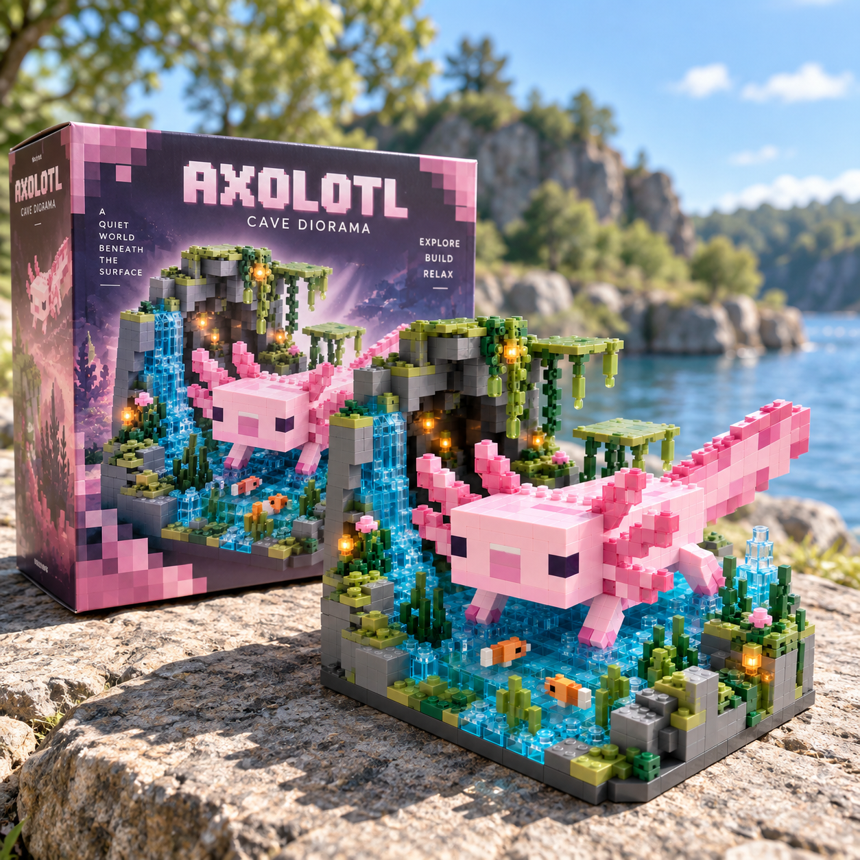 Axolotl Hidden Grotto Building Set