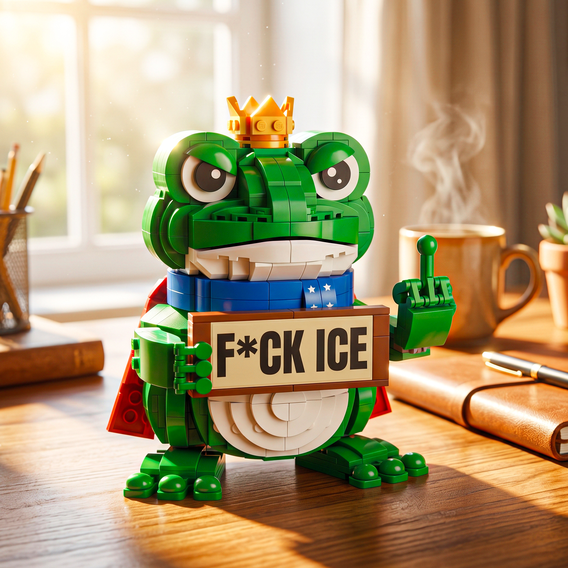 Crowned Rebel Frog Tribute Building Set