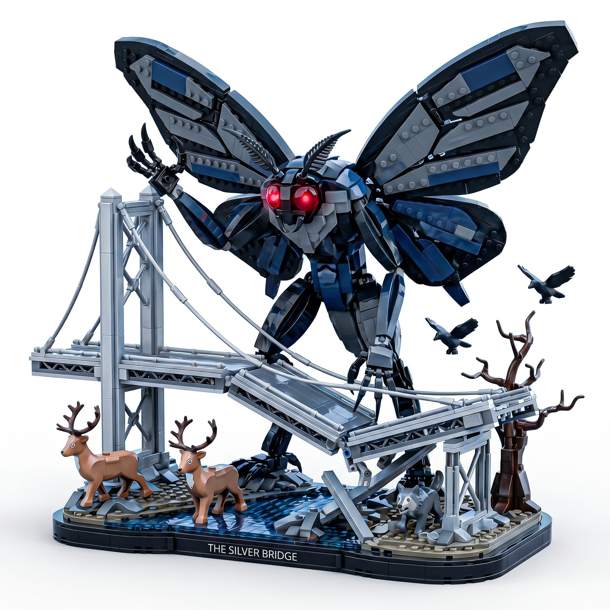 Shadow Wing Moth Titan Bridge Diorama Building Set