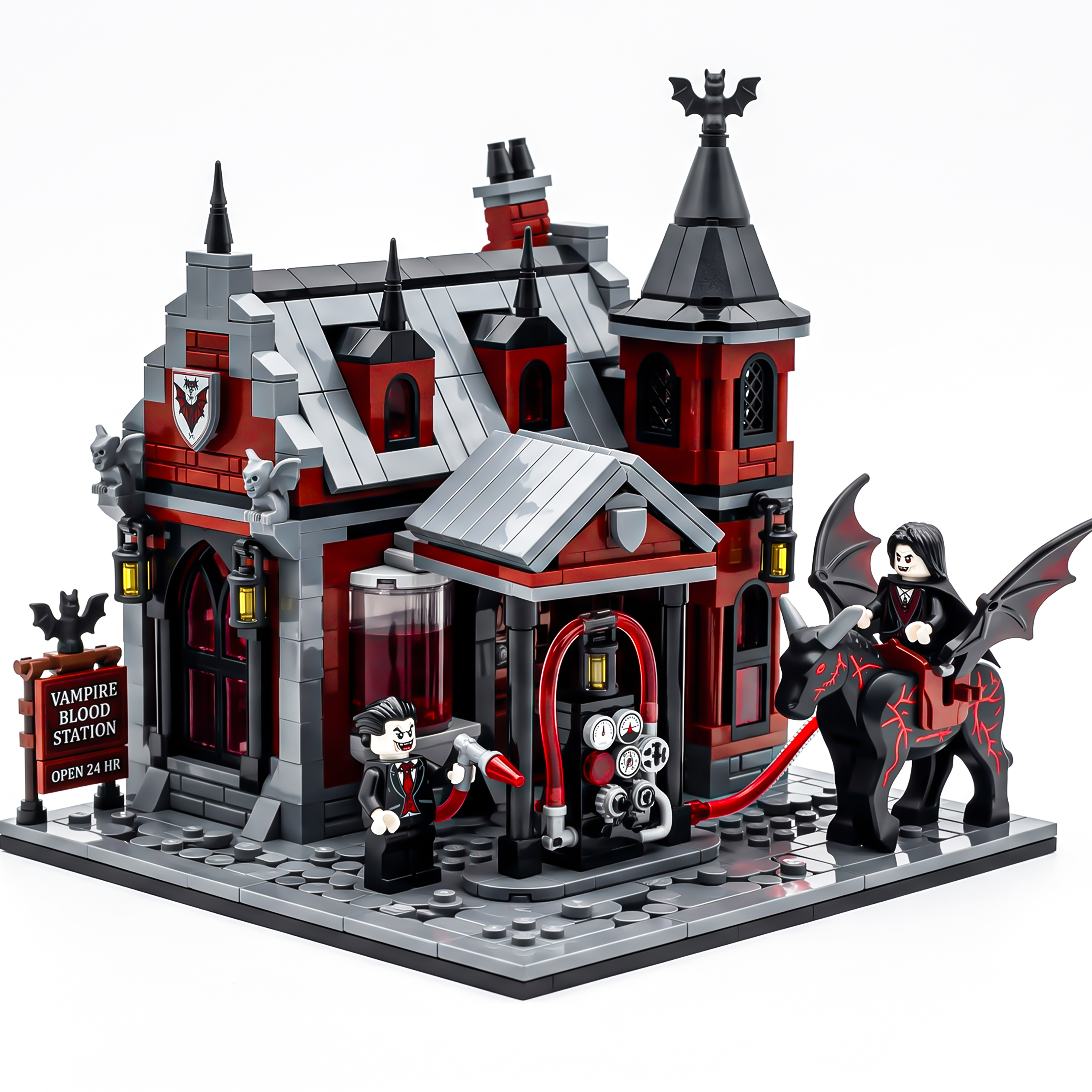 Halloween Vampire Blood Station Gothic Display Building Set