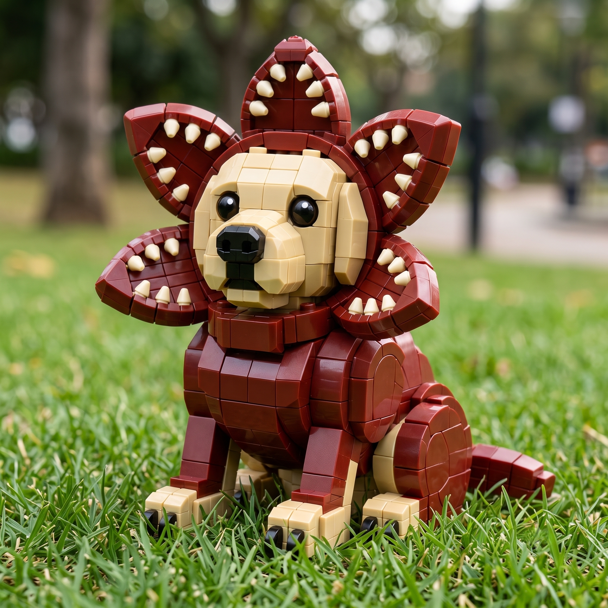 Monster Flower Dog Building Blocks Set