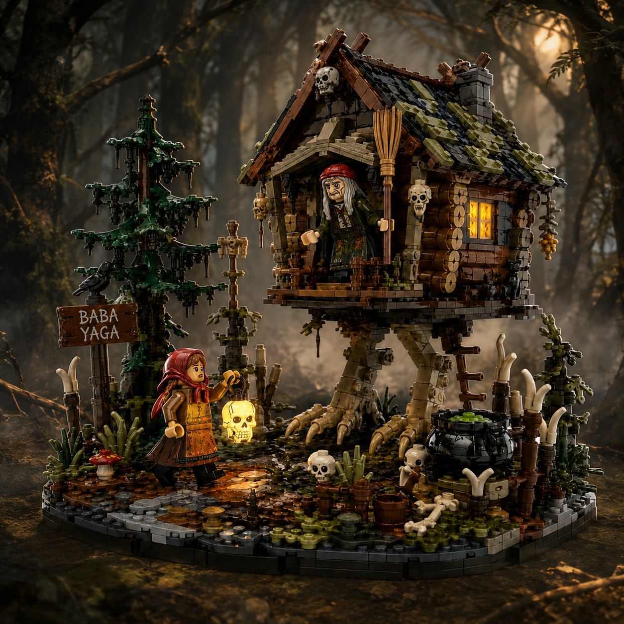 Baba Yaga’s Walking Hut Building Block Set