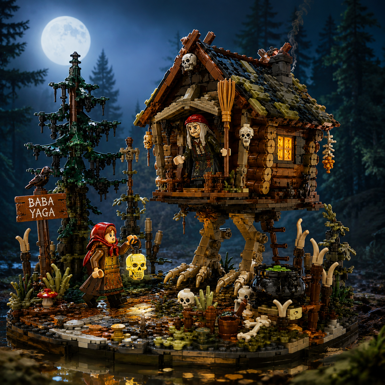 Baba Yaga’s Walking Hut Building Block Set