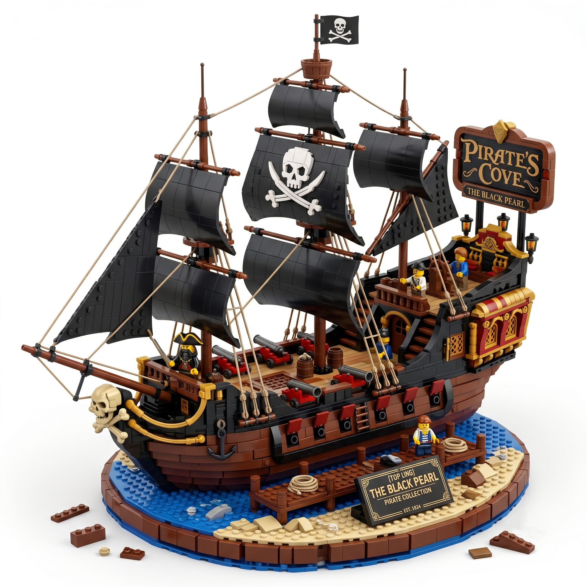 Pirate’s Cove Black Sail Ship Building Set