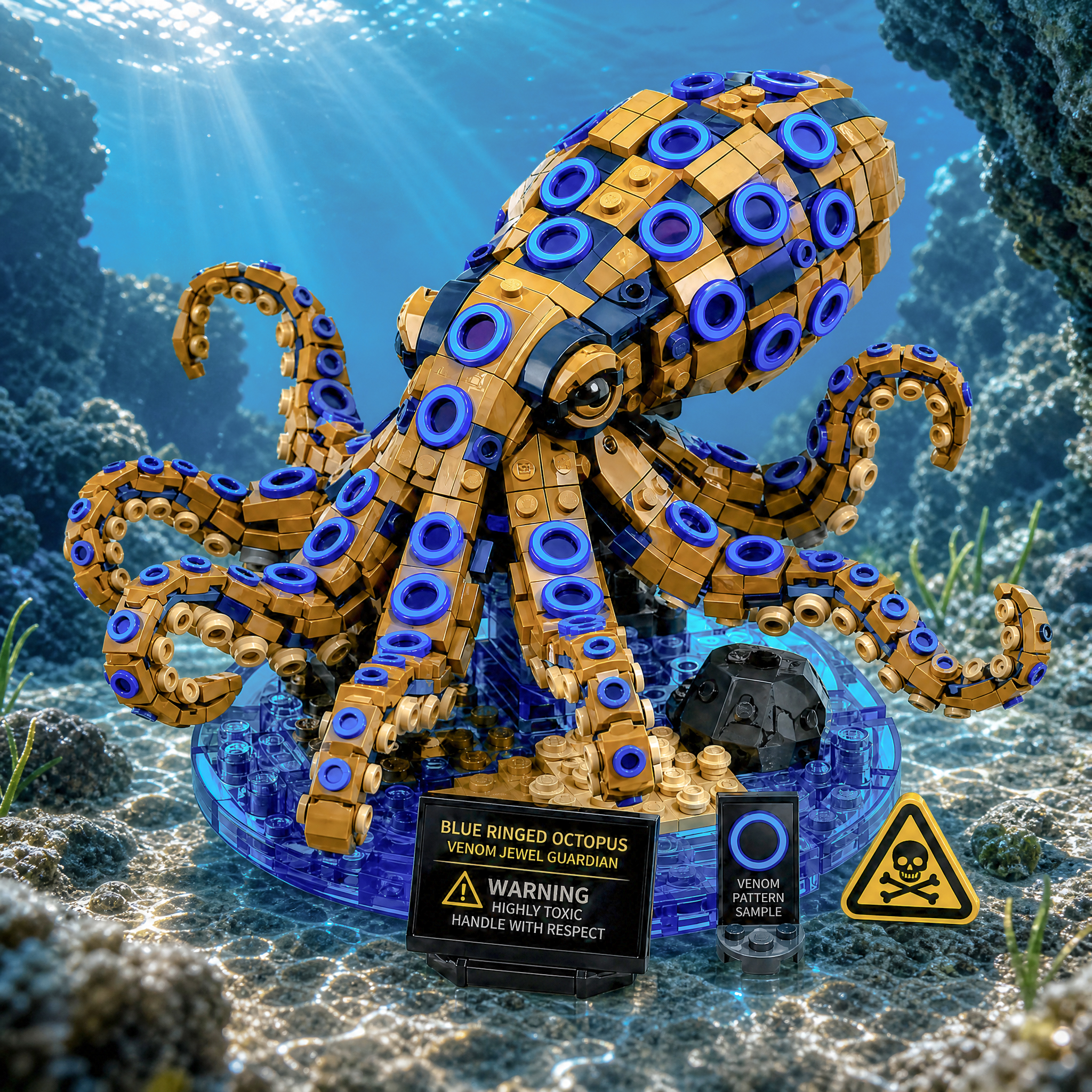 Blue Ringed Octopus Venom Jewel Guardian Collector Building Set