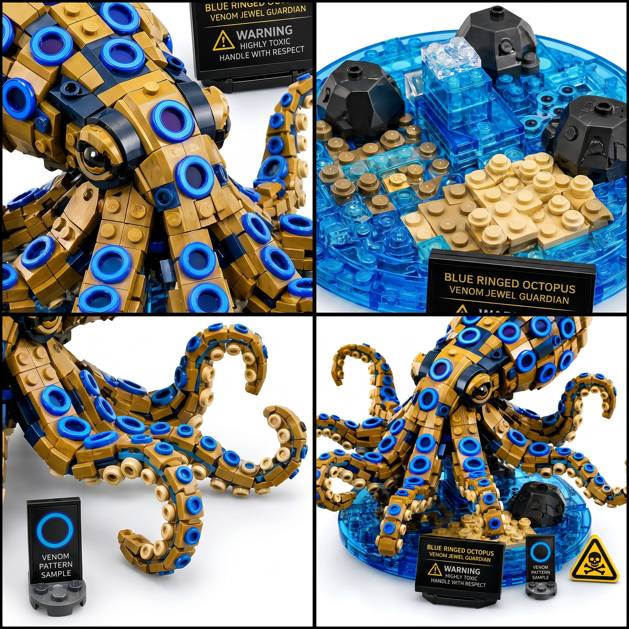 Blue Ringed Octopus Venom Jewel Guardian Collector Building Set