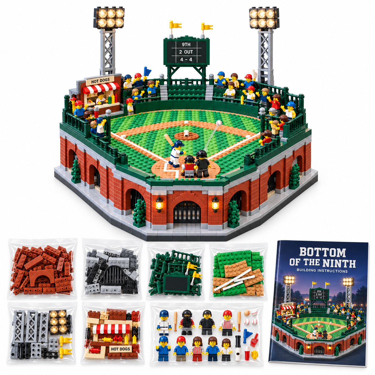 Bottom of the Ninth Baseball Stadium Building Set