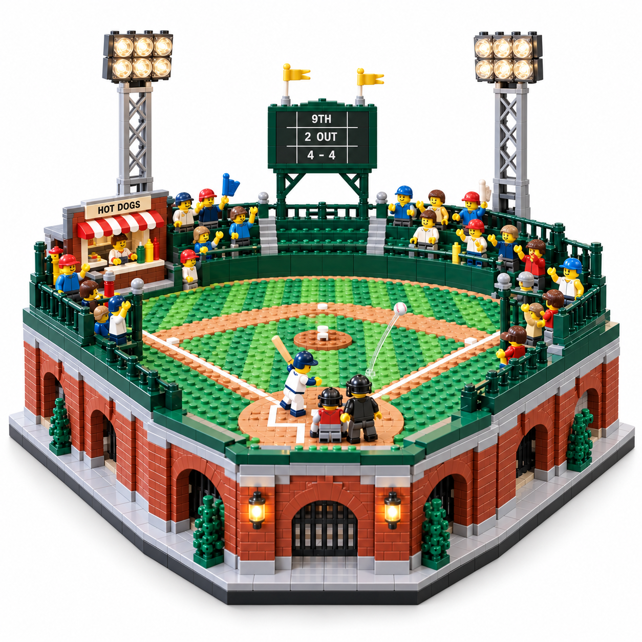 Bottom of the Ninth Baseball Stadium Building Set