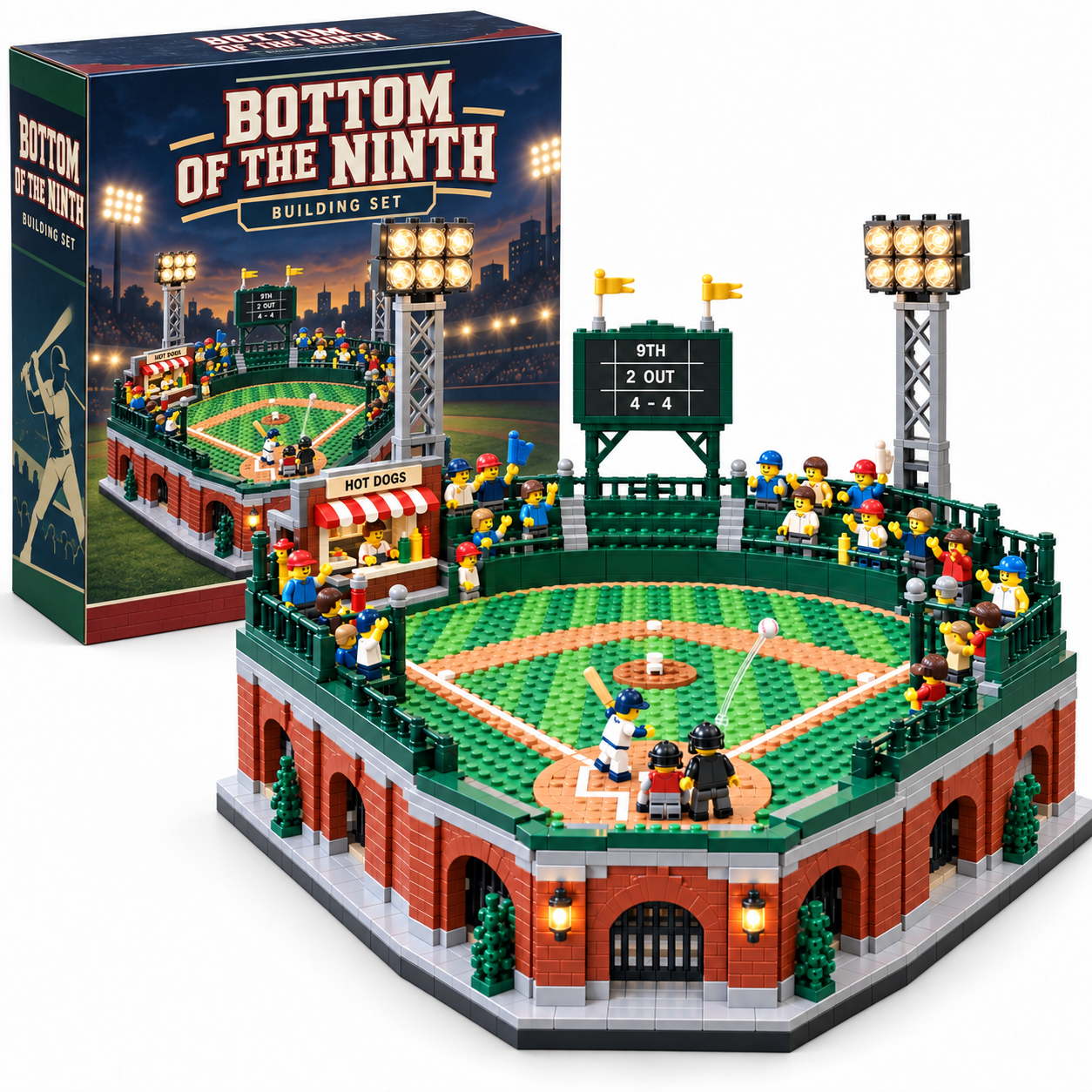 Bottom of the Ninth Baseball Stadium Building Set