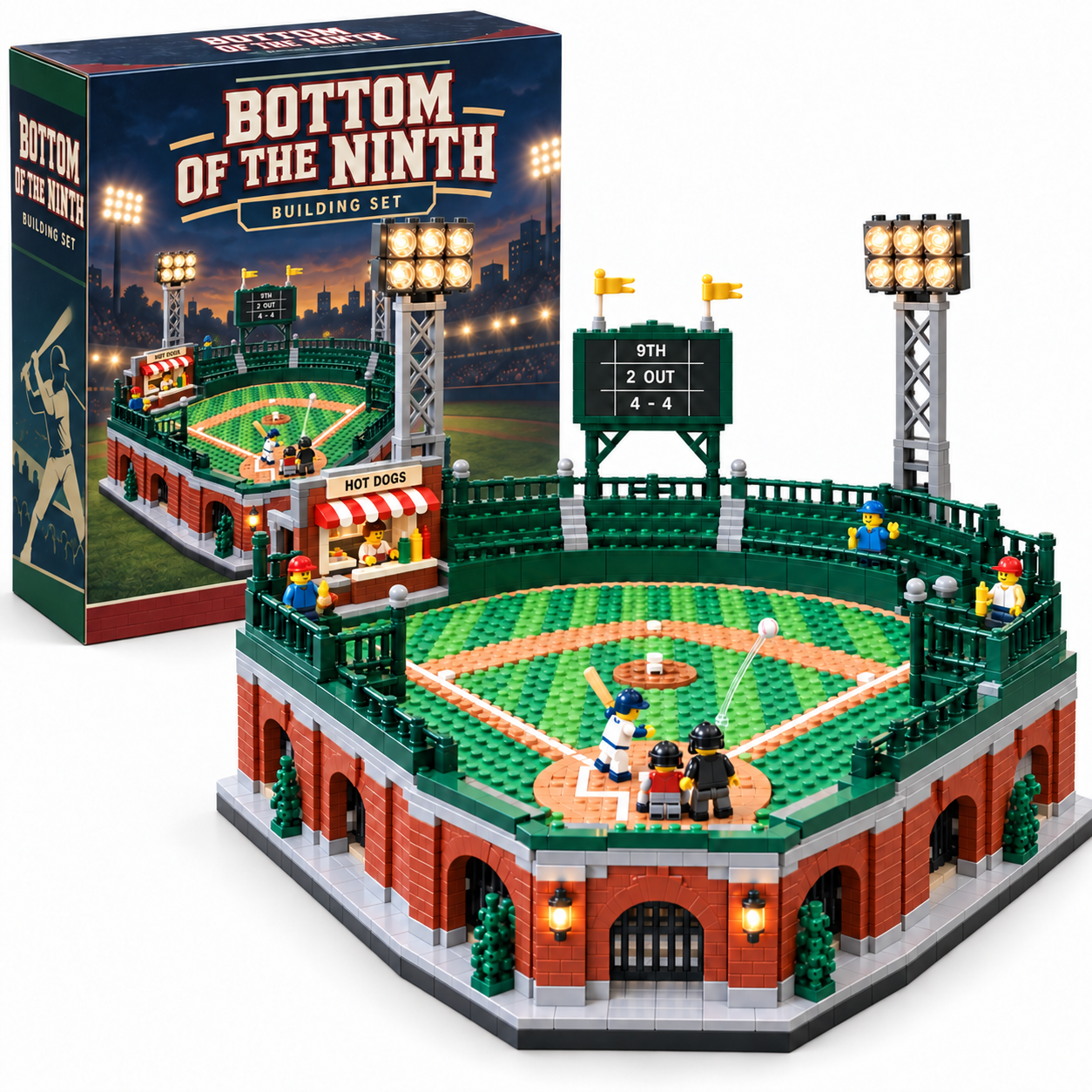 Bottom of the Ninth Baseball Stadium Building Set