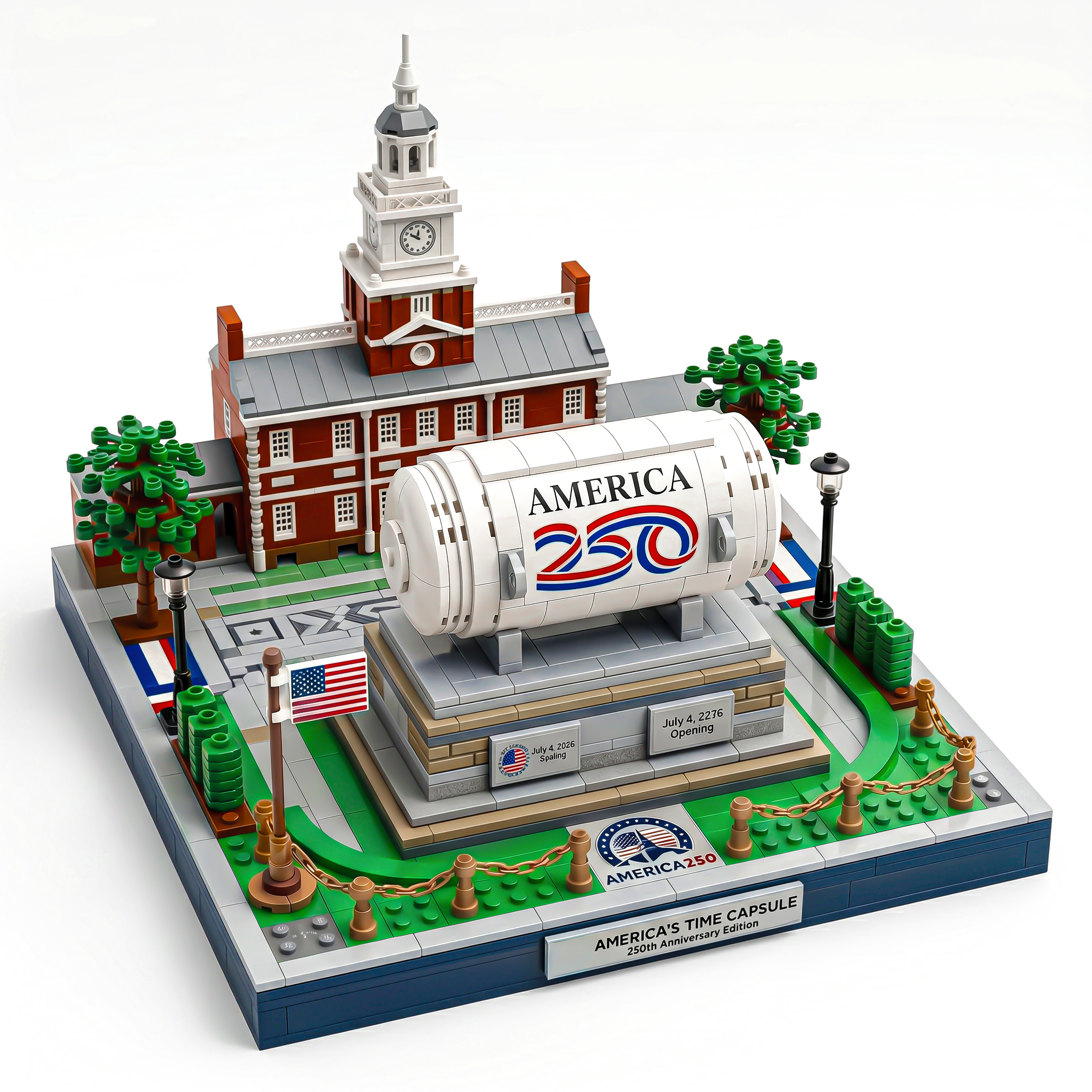 America's Time Capsule 250th Anniversary Collector Display Building Set
