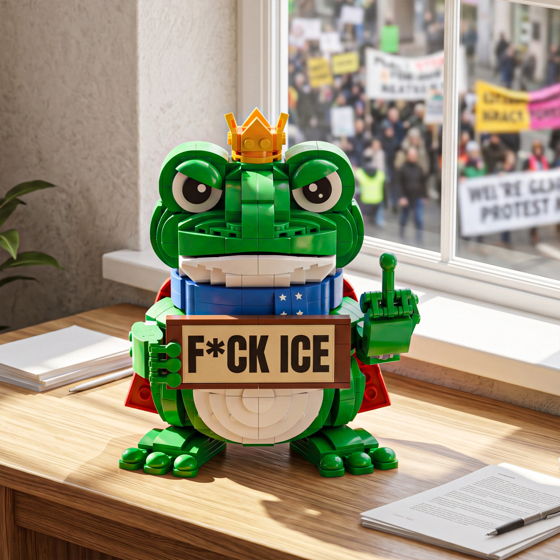 Crowned Rebel Frog Tribute Building Set