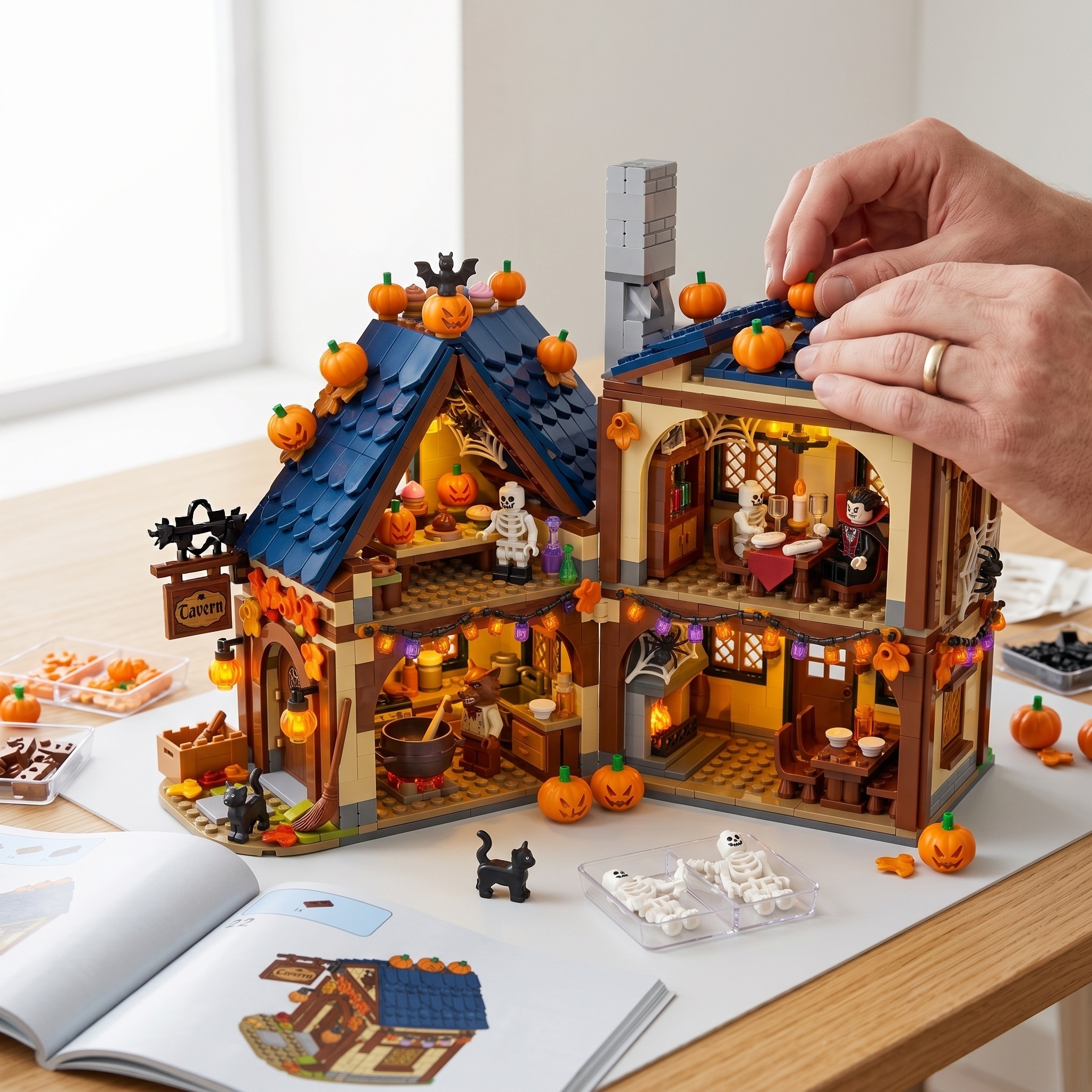 Halloween Gothic Monster Tavern Building Block Set