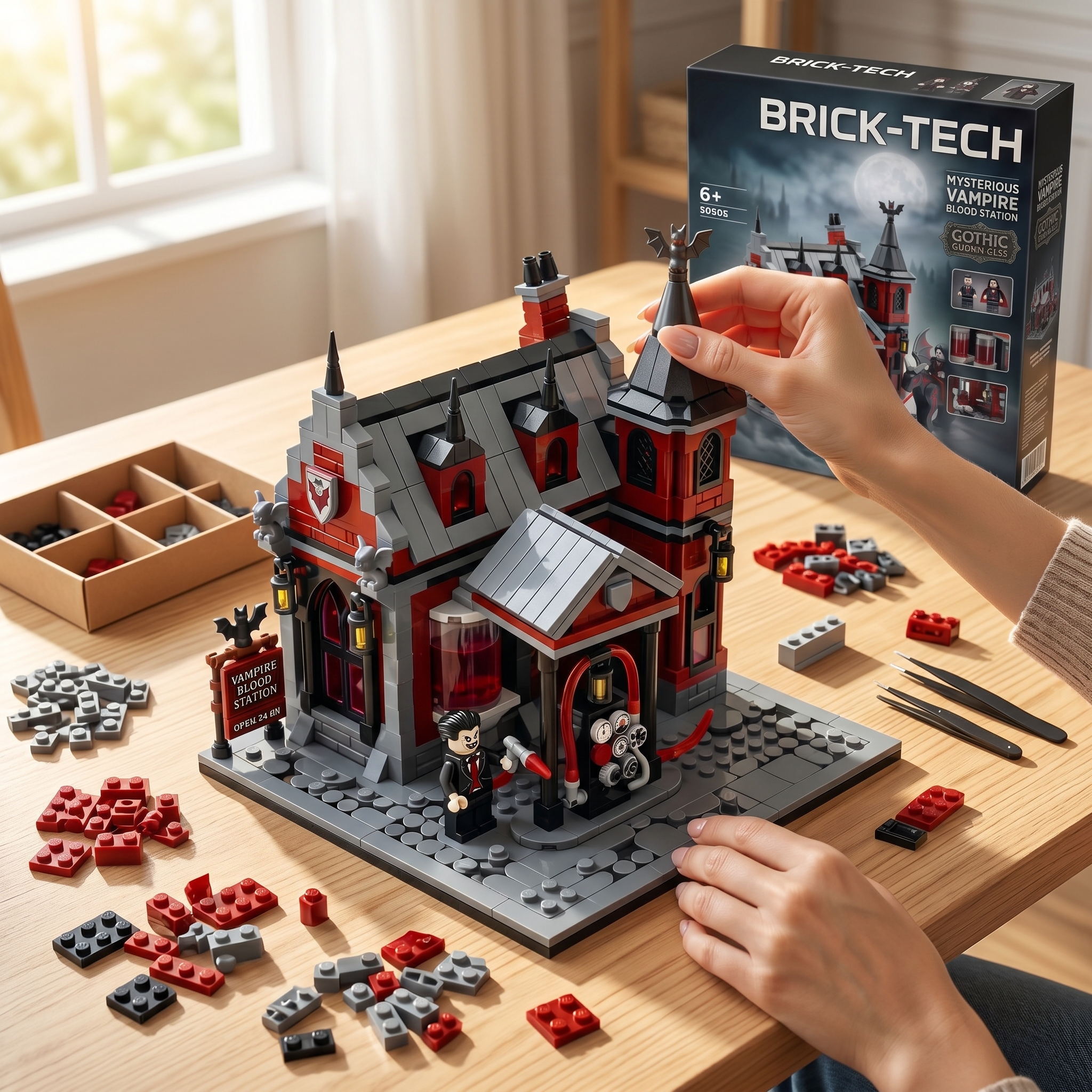 Halloween Vampire Blood Station Gothic Display Building Set