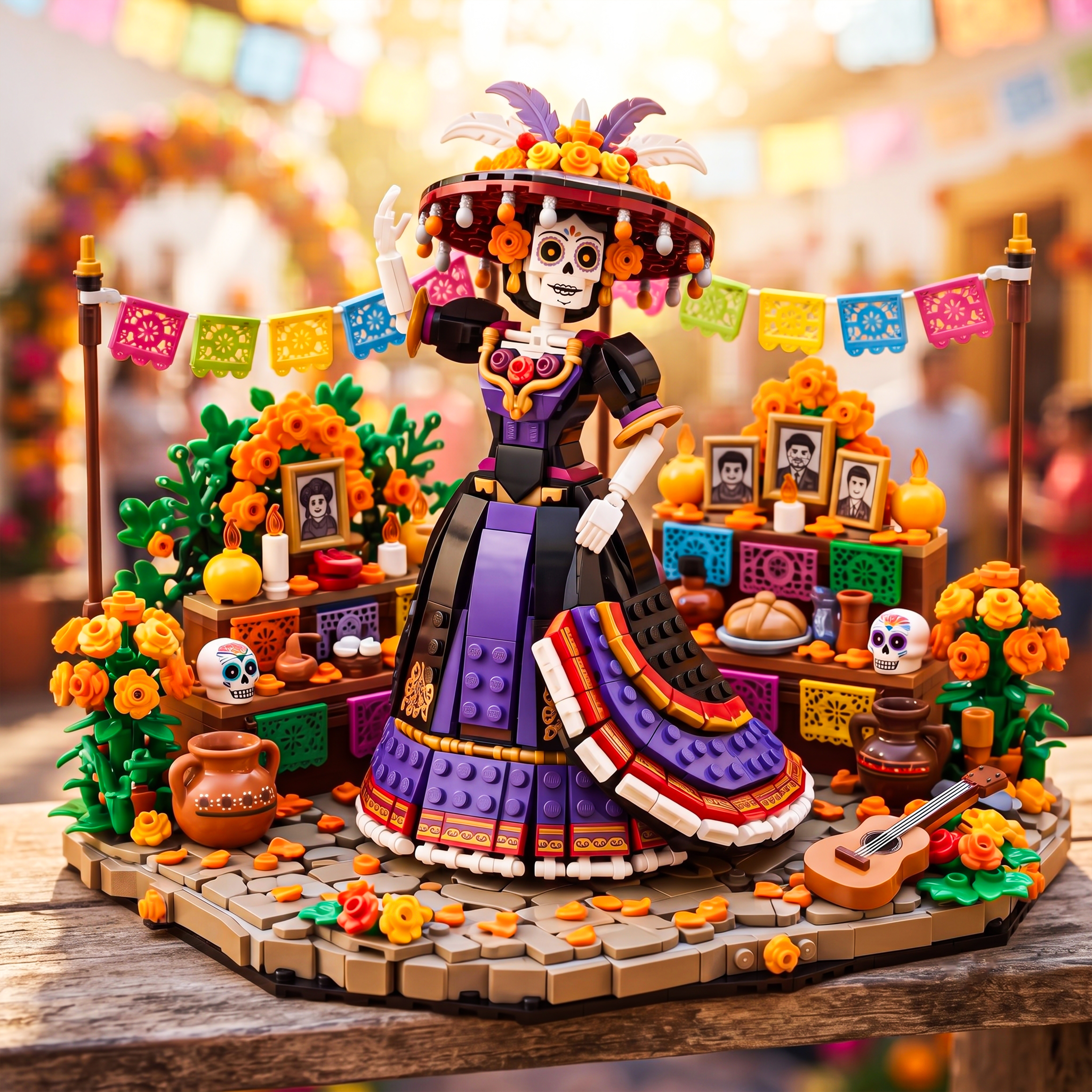 La Catrina Day of the Dead Building Set