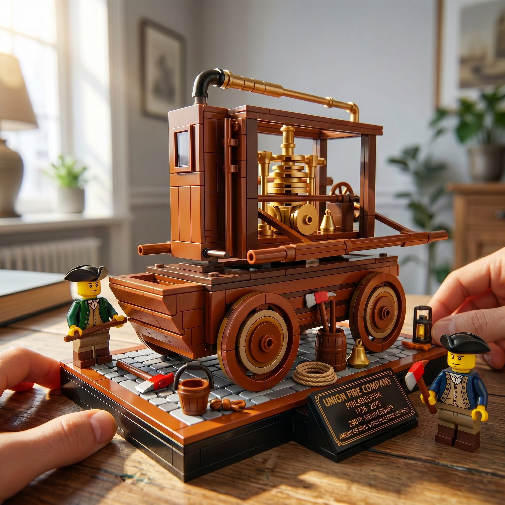 Colonial Fire Engine Tribute Display Building Set