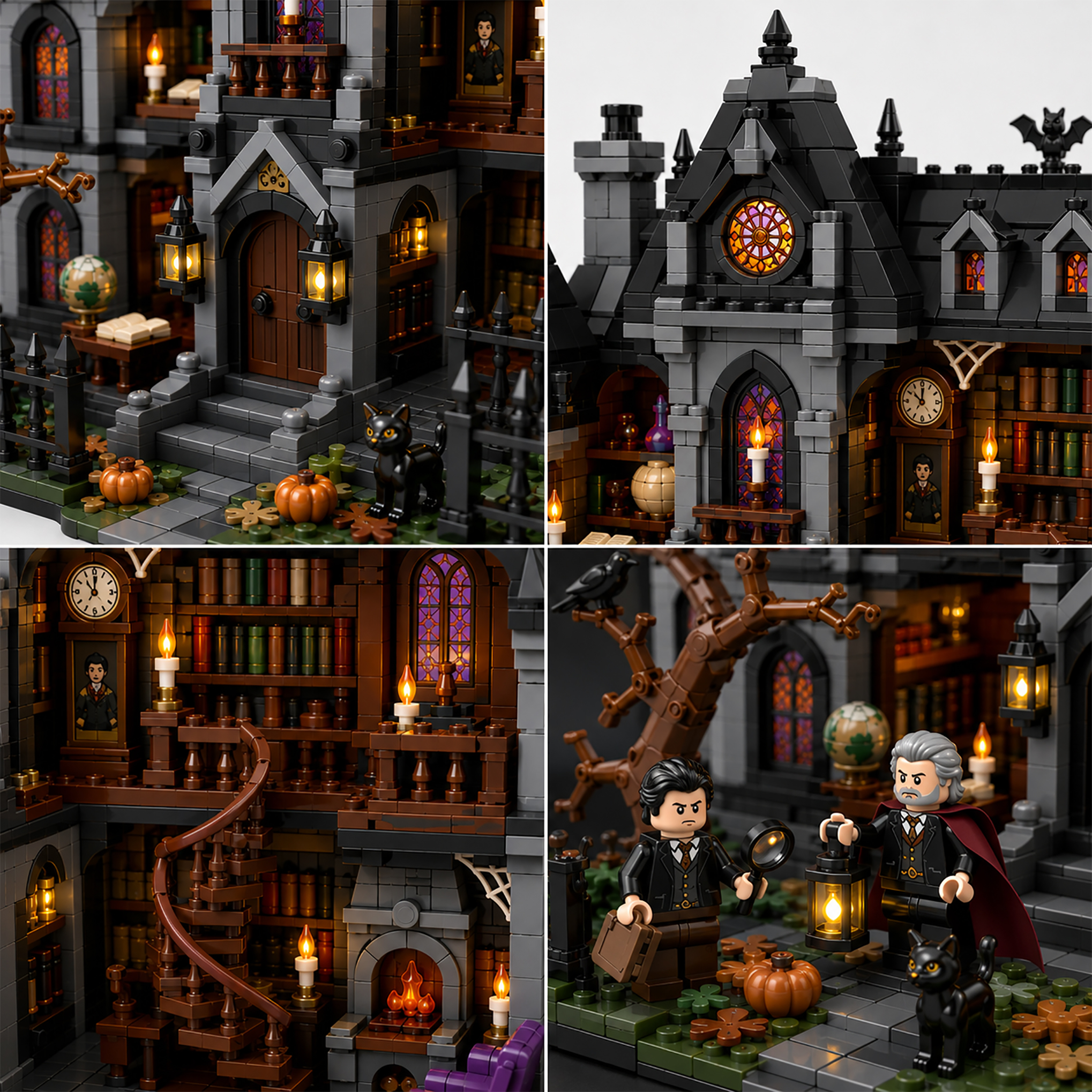 Ravencrest Gothic Manor Library Building Set