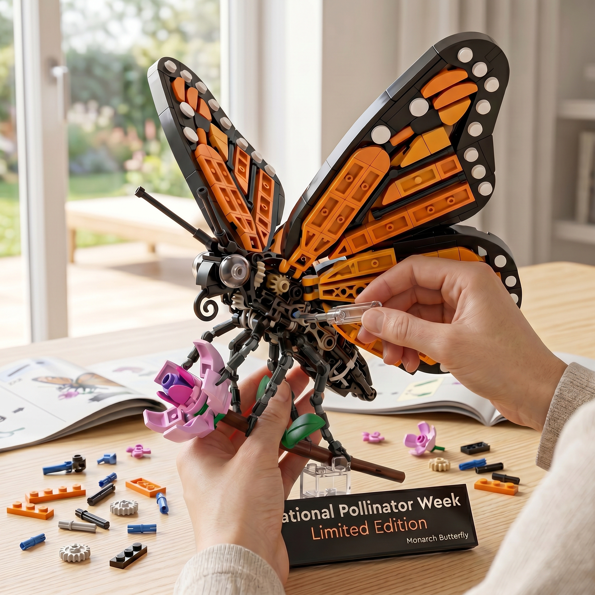 Monarch Butterfly Pollinator Display Building Set