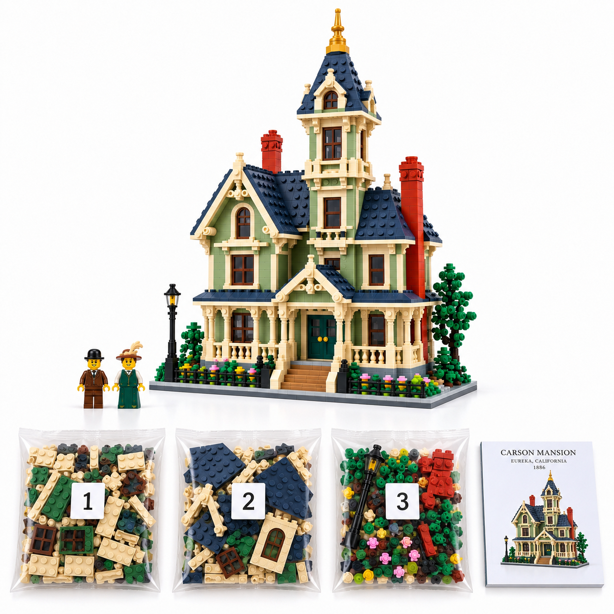 Carson Mansion Building Blocks Set