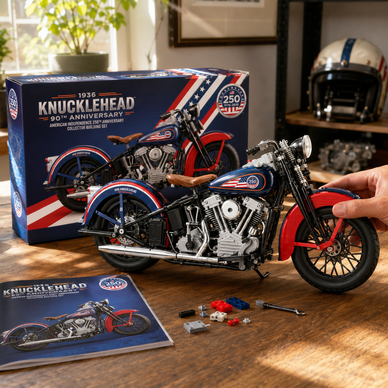 🏍️ 1936 Knucklehead 90th Anniversary × American Independence 250th Collector Building Set