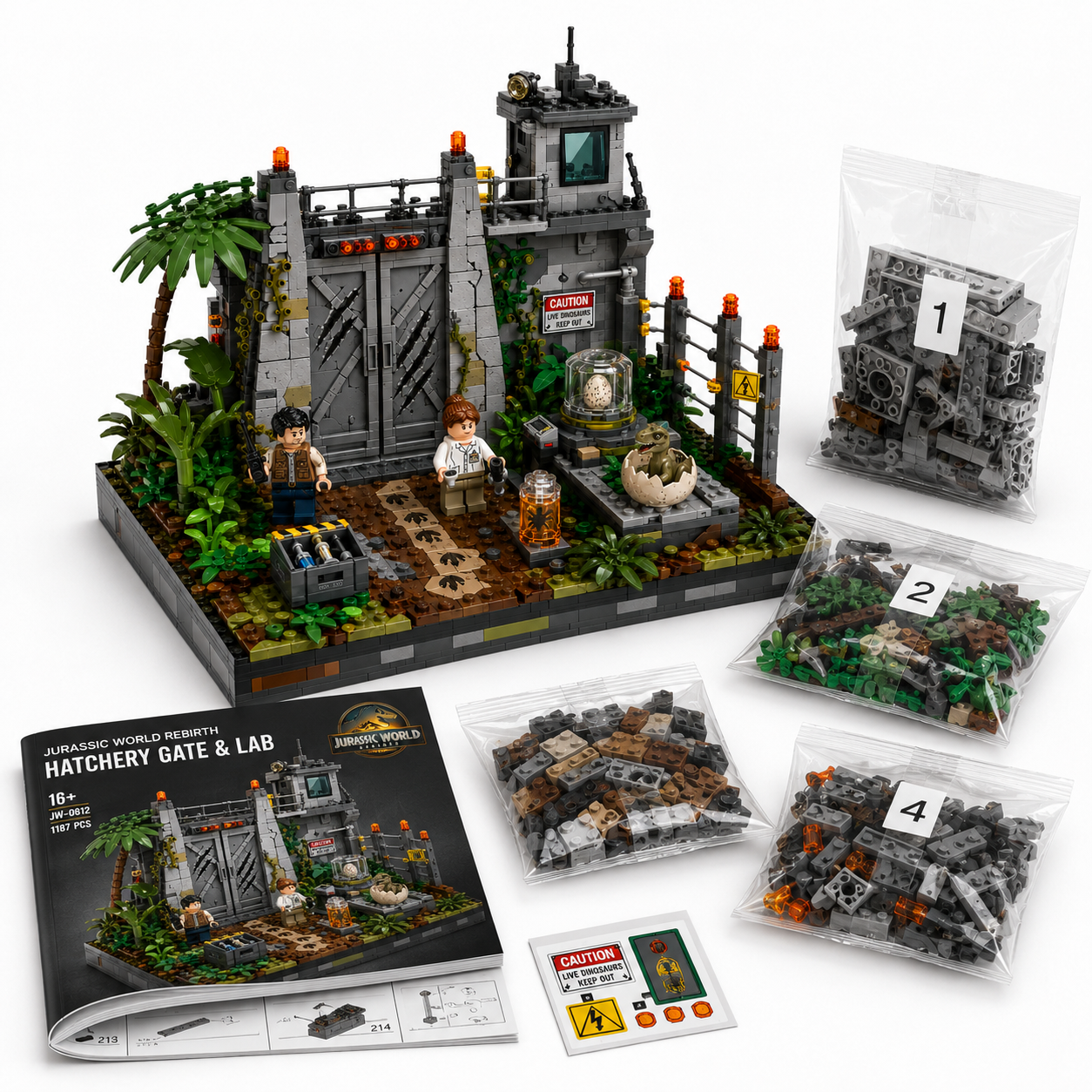 Tropical Dino Hatchery Gate Collector Building Set