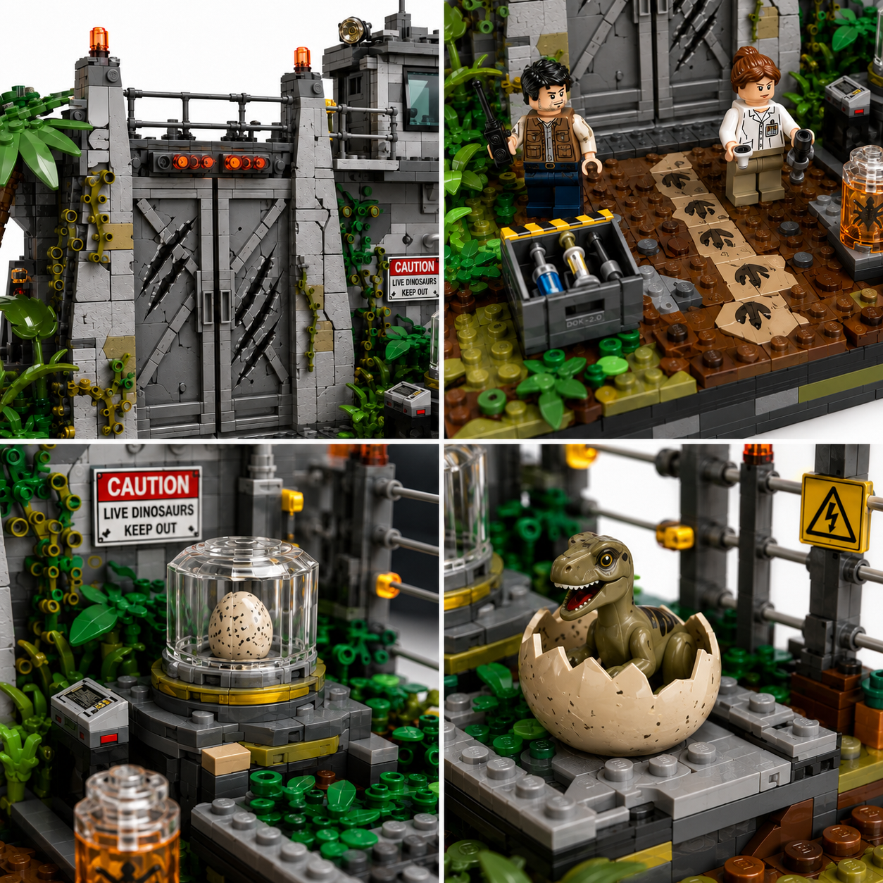 Tropical Dino Hatchery Gate Collector Building Set