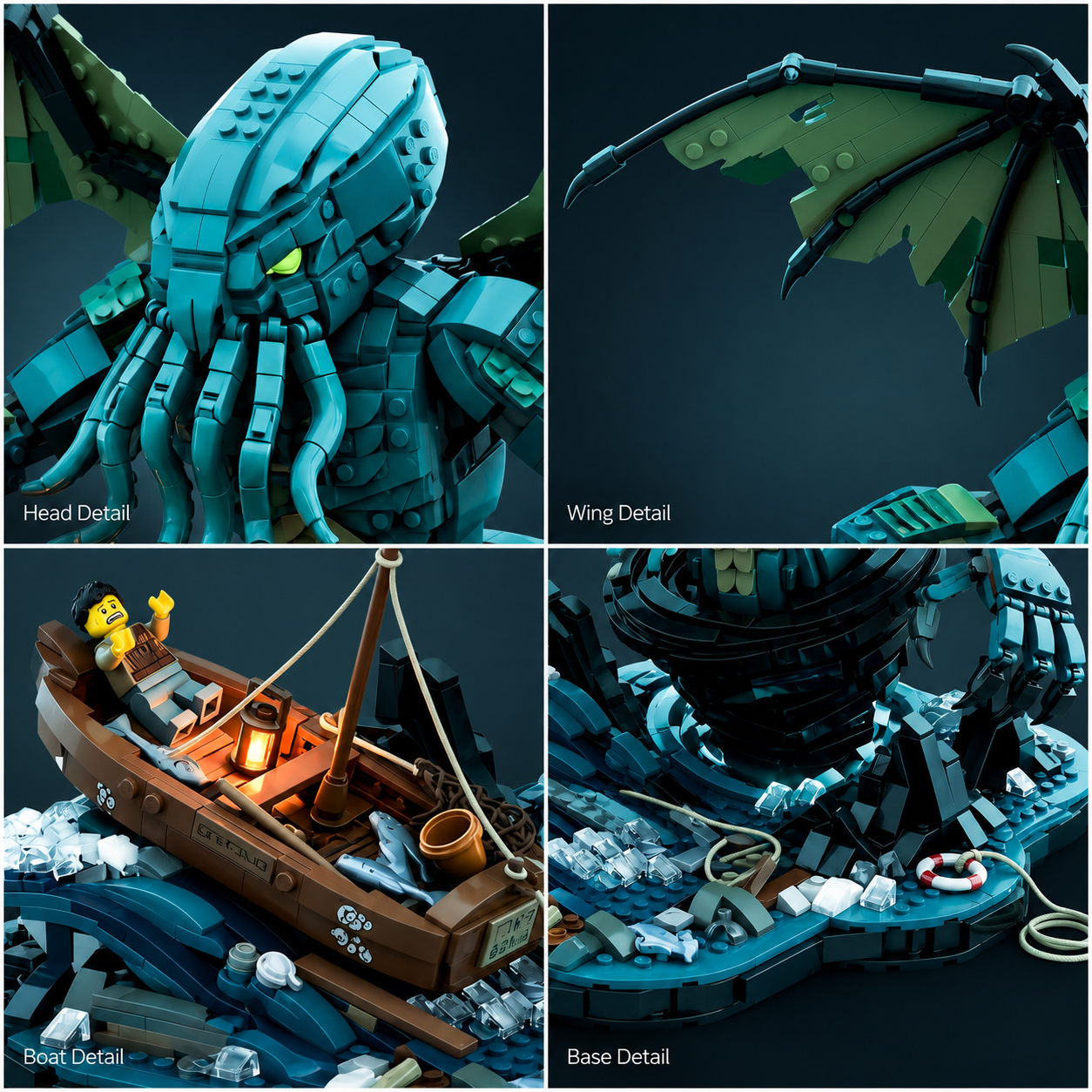 Lovecraftian Sea Monster Diorama Display Set