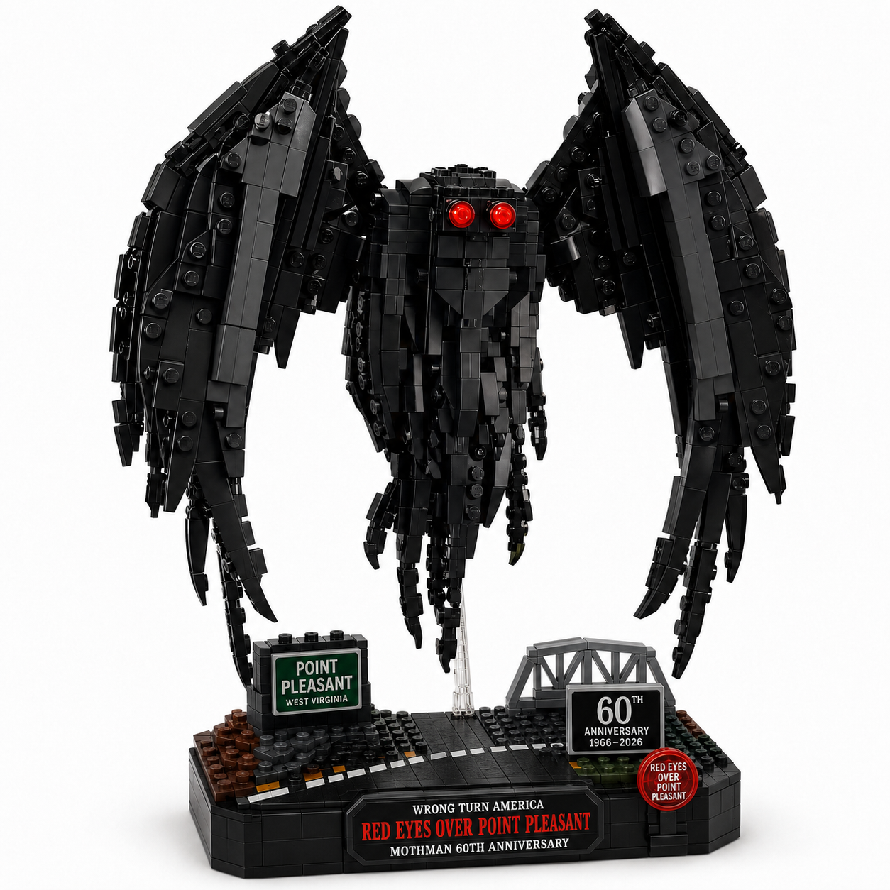Mothman Red Eyes Over Point Pleasant — 60th Anniversary Collector Building Set