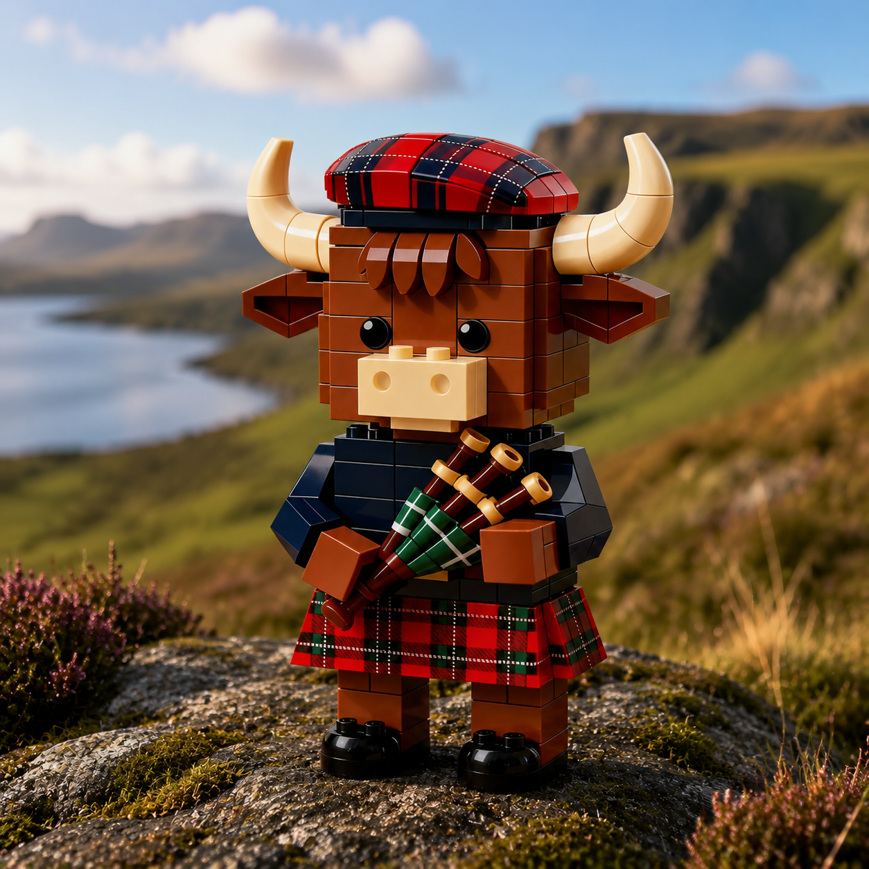 Highland Cow Building Block Set