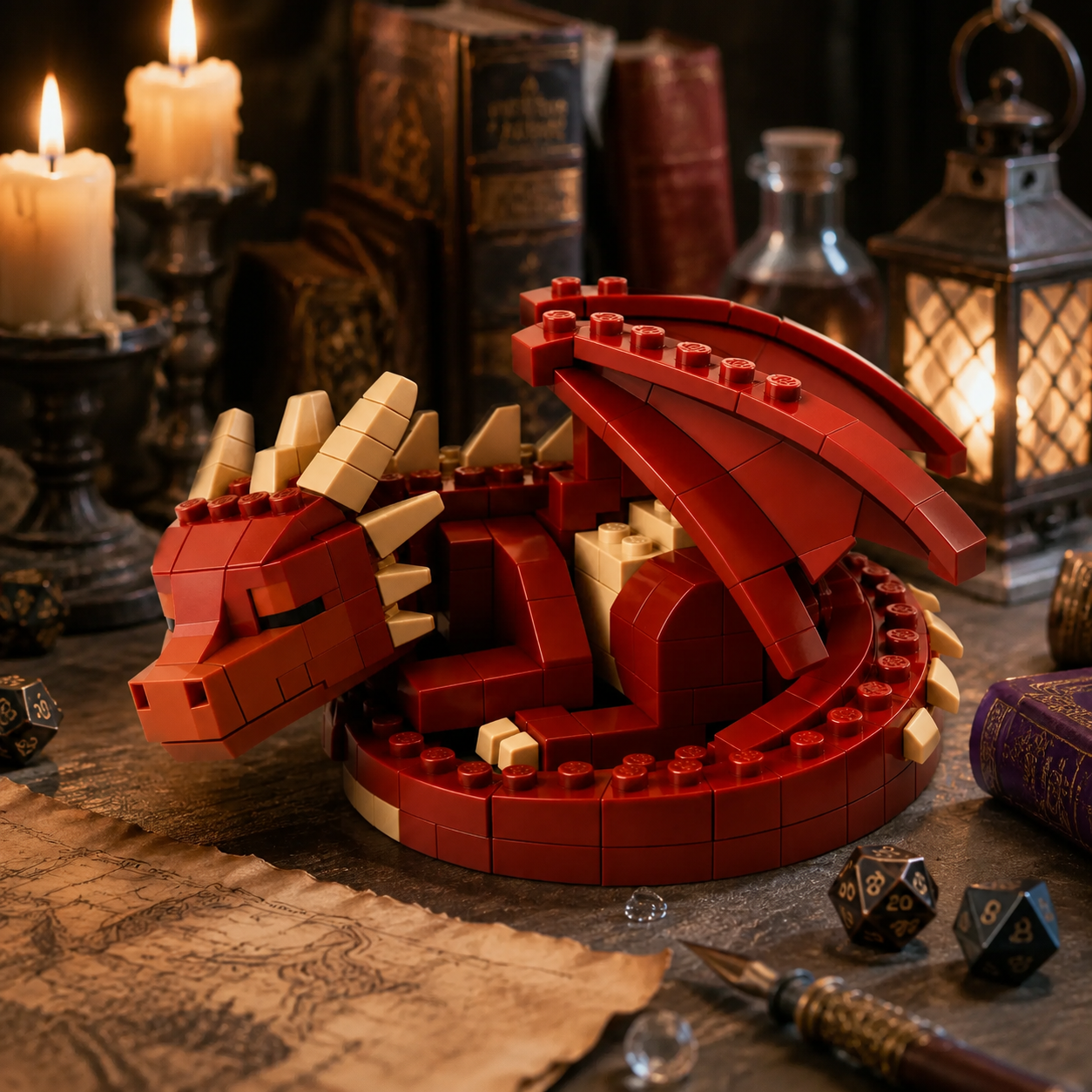 Red Dragon Building Block Set