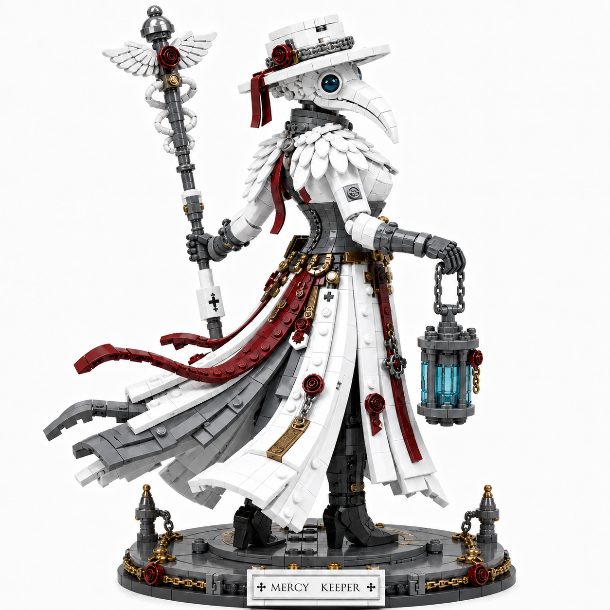  Mercy Keeper — White Plague Doctor Collector Building Set